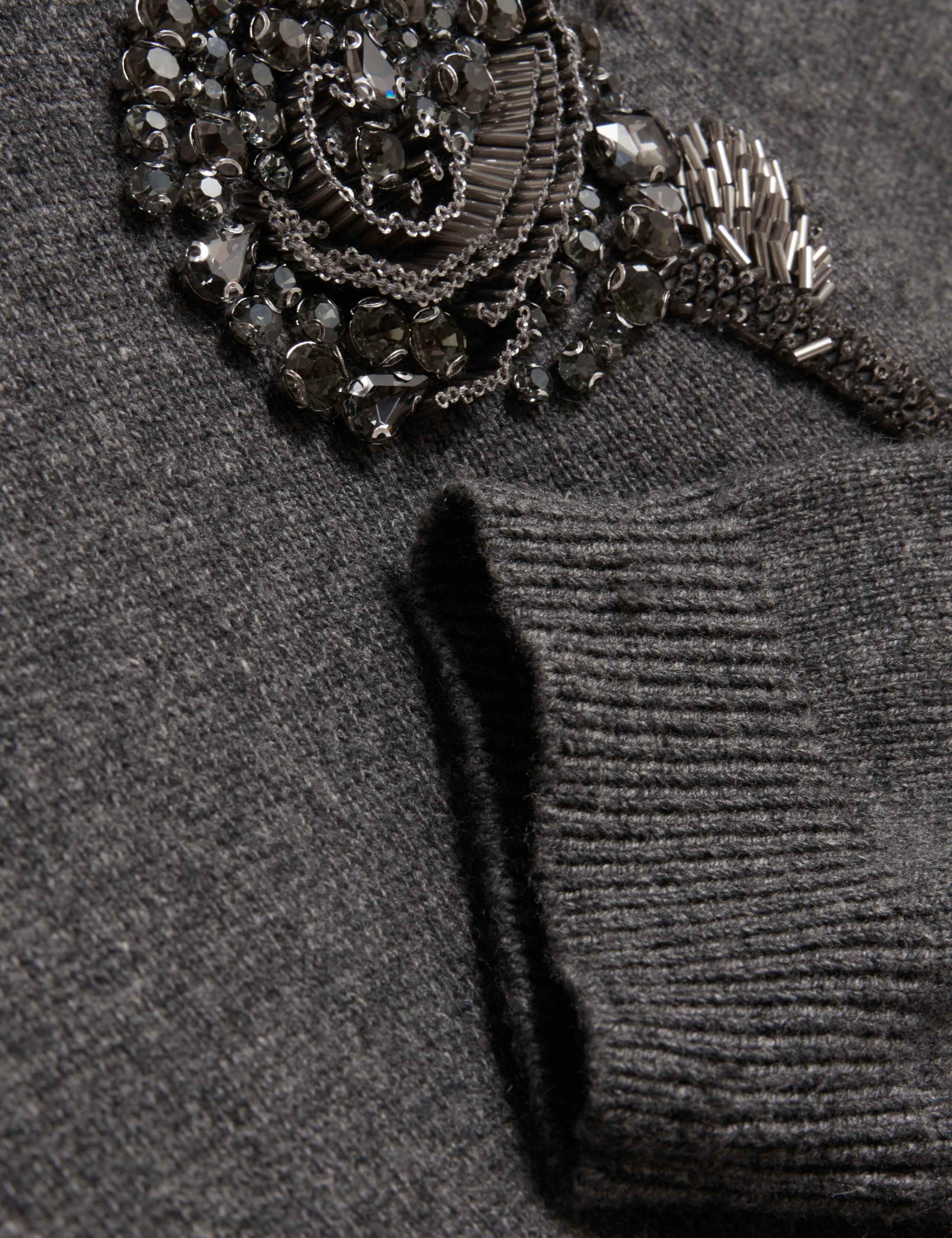 Floral Embellished Crew Neck Jumper with Wool 7 of 7