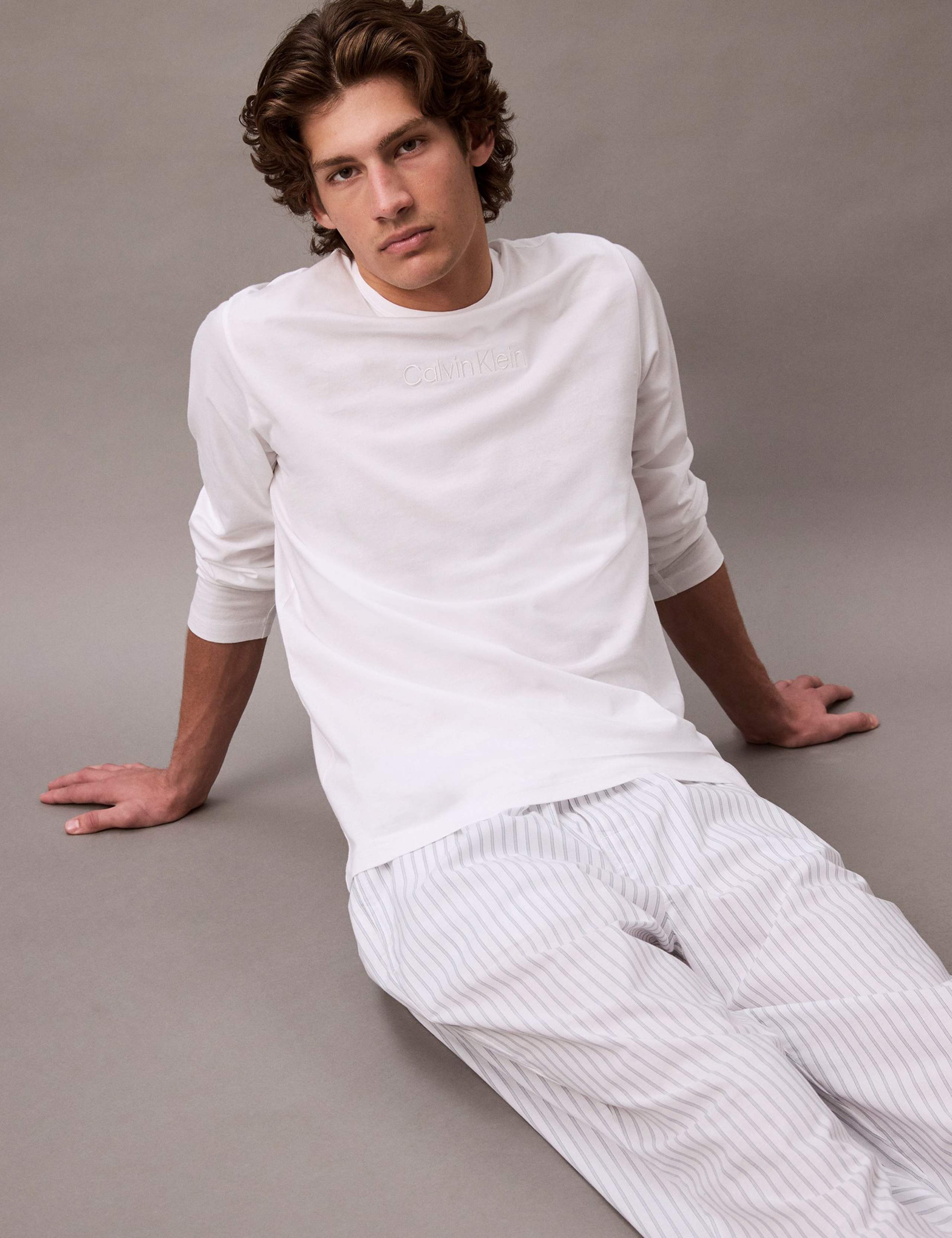 Pure Cotton Striped Pyjama Set 3 of 4