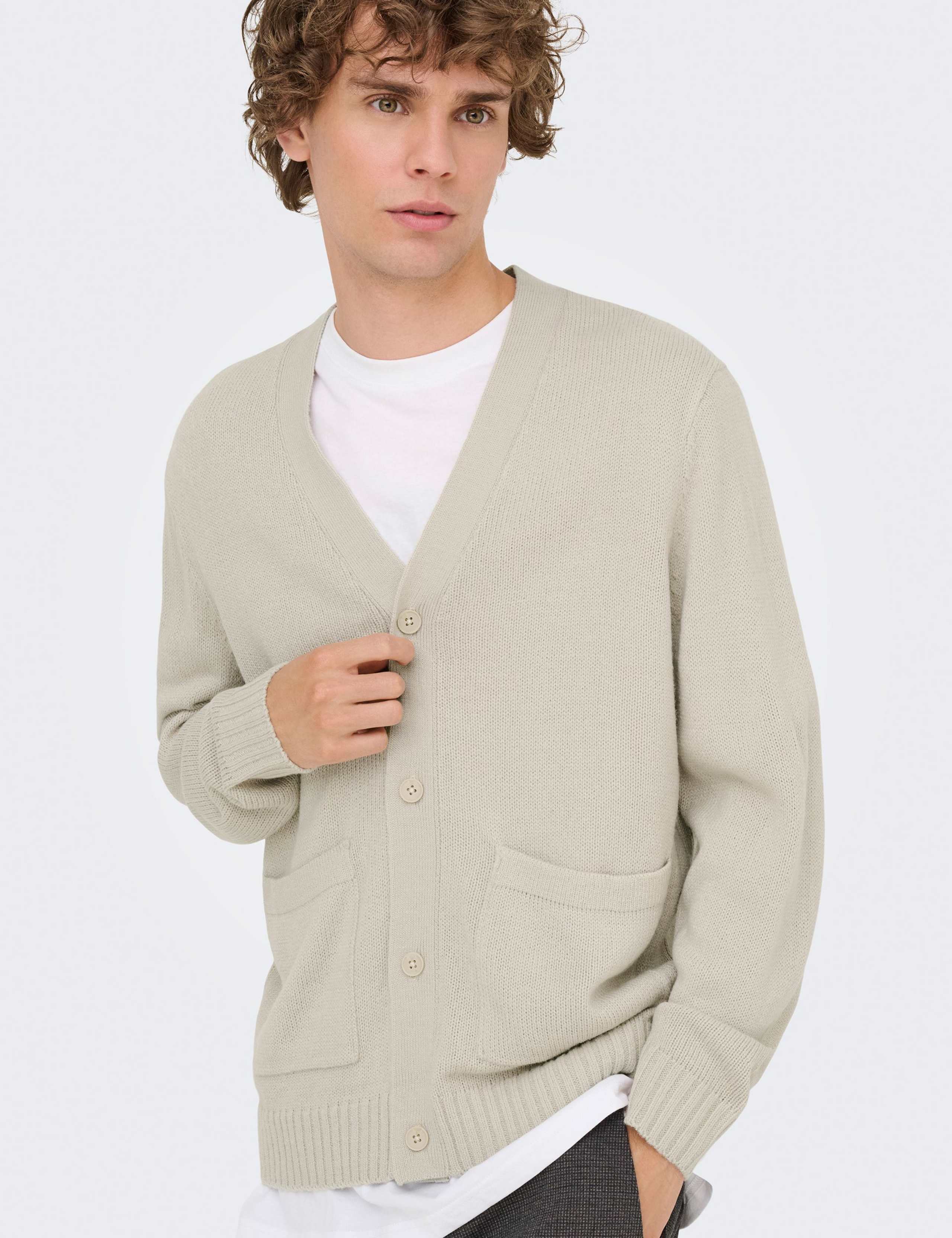 V-Neck Cardigan 1 of 7