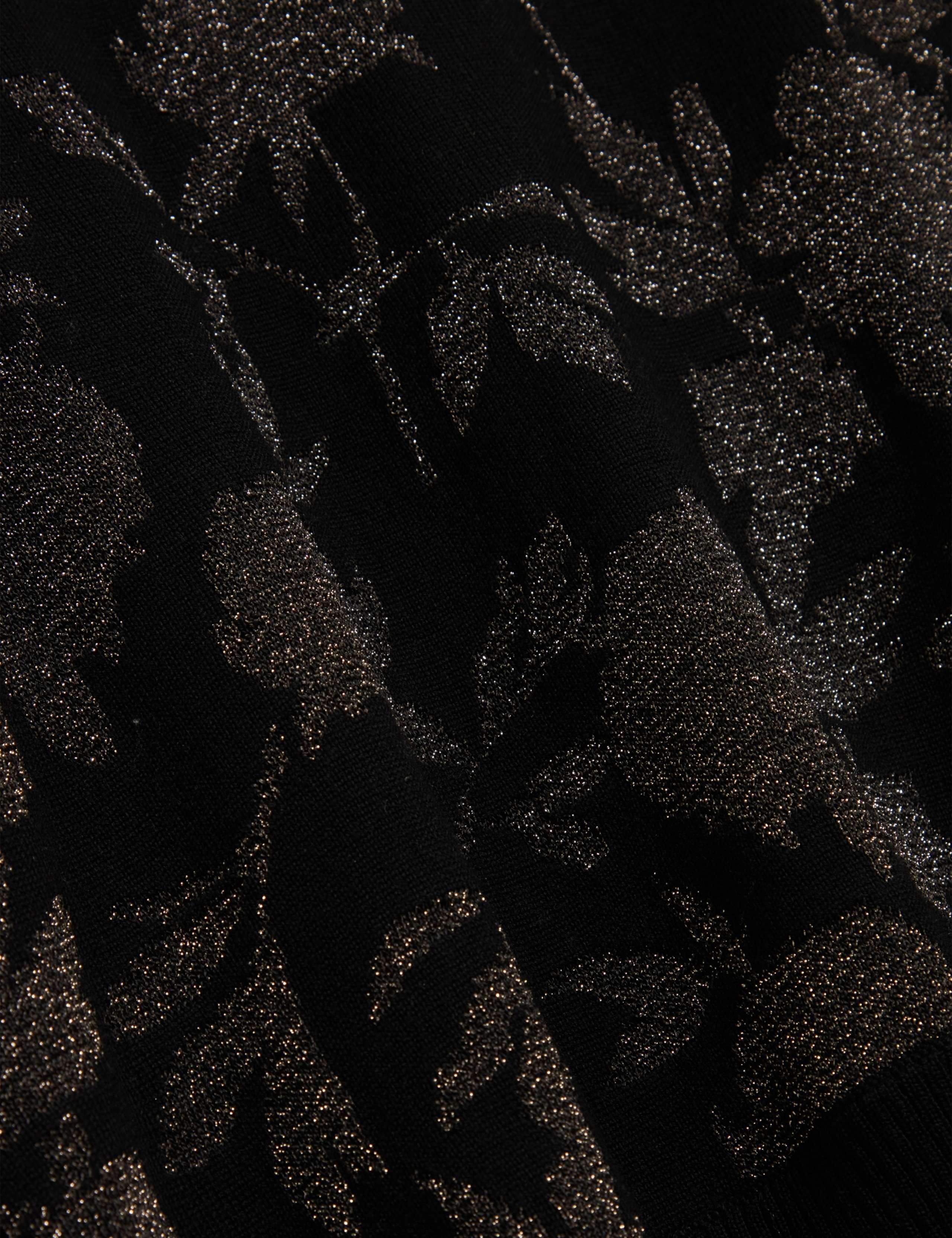 Wool Rich Sparkly Jacquard Crew Neck Jumper 7 of 7