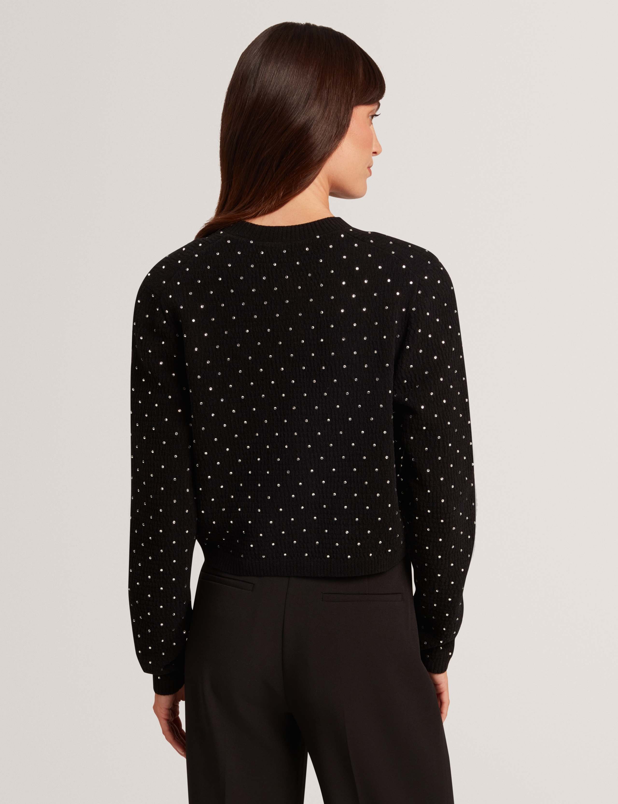 Diamante Detail Cropped Cardigan 4 of 6