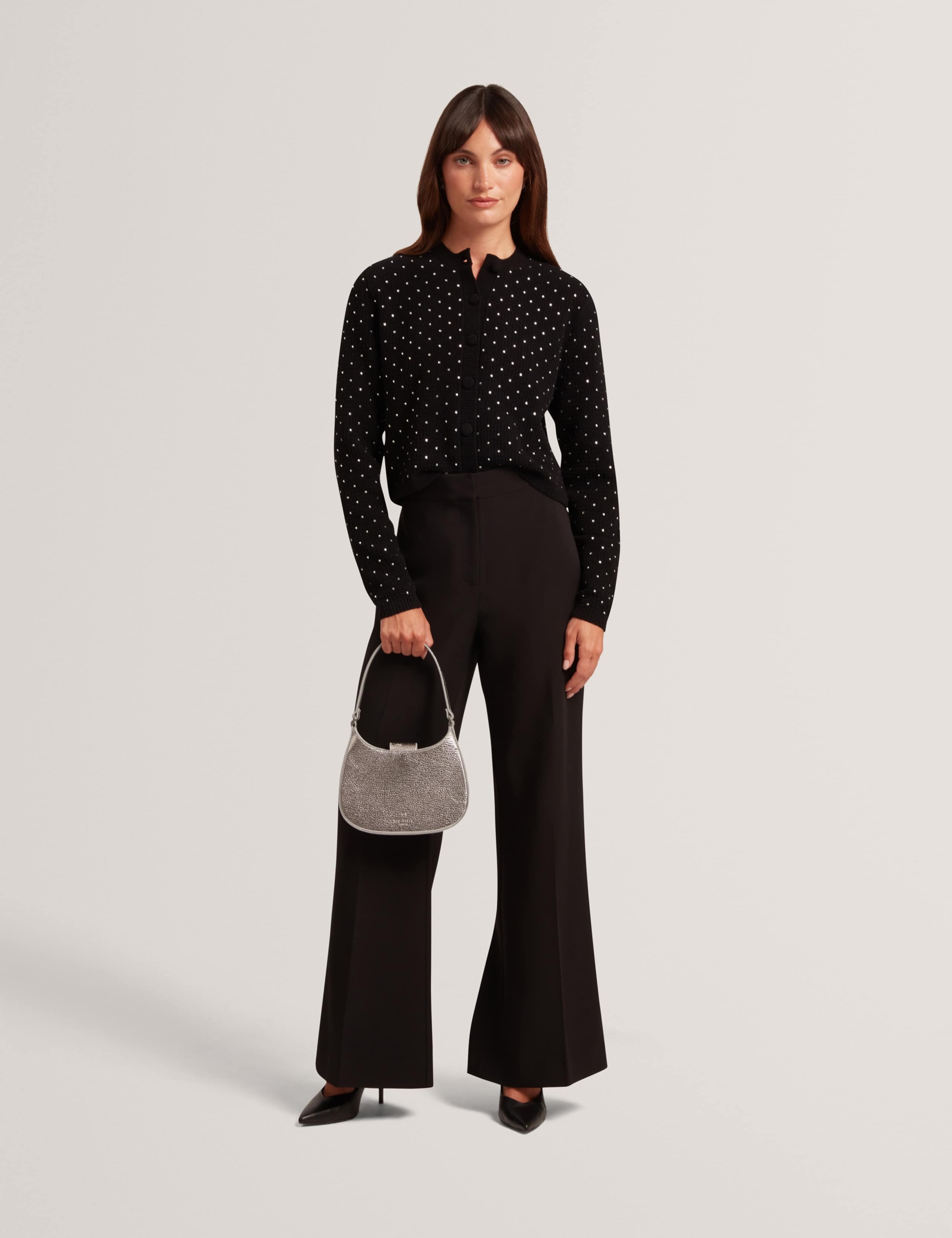 Diamante Detail Cropped Cardigan 5 of 6
