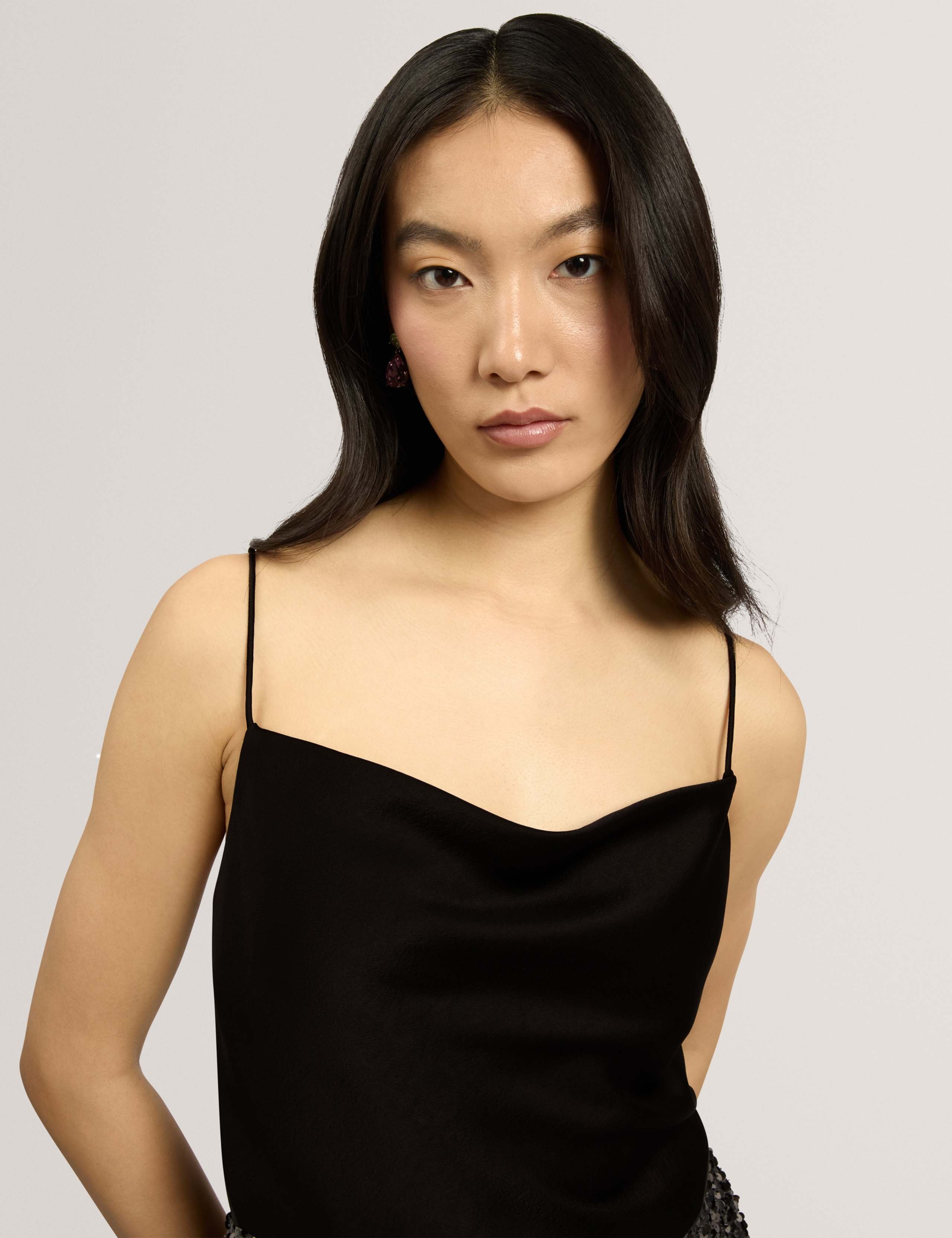 Satin Cowl Neck Cami Top 6 of 6