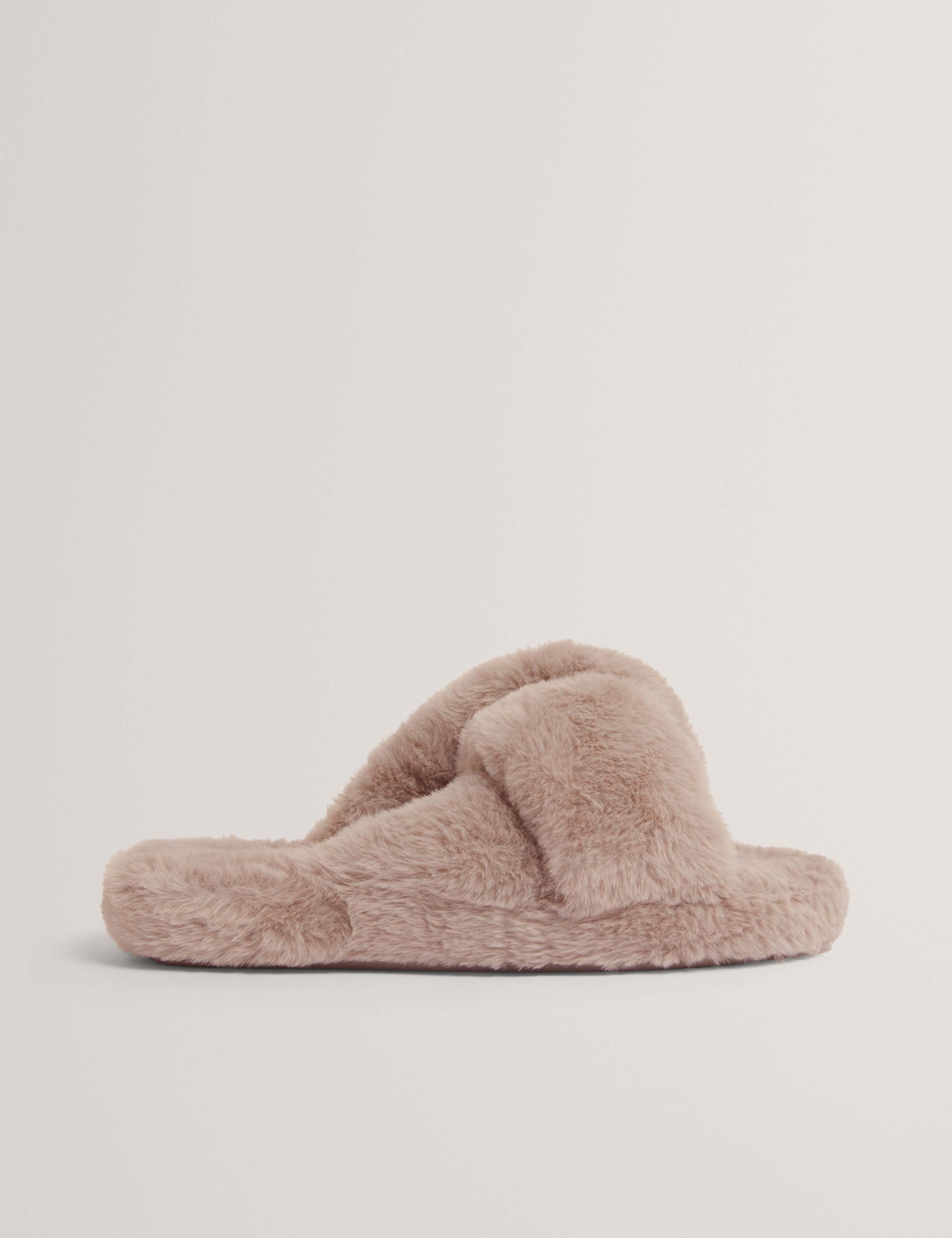 Faux Fur Slider Slippers 2 of 4