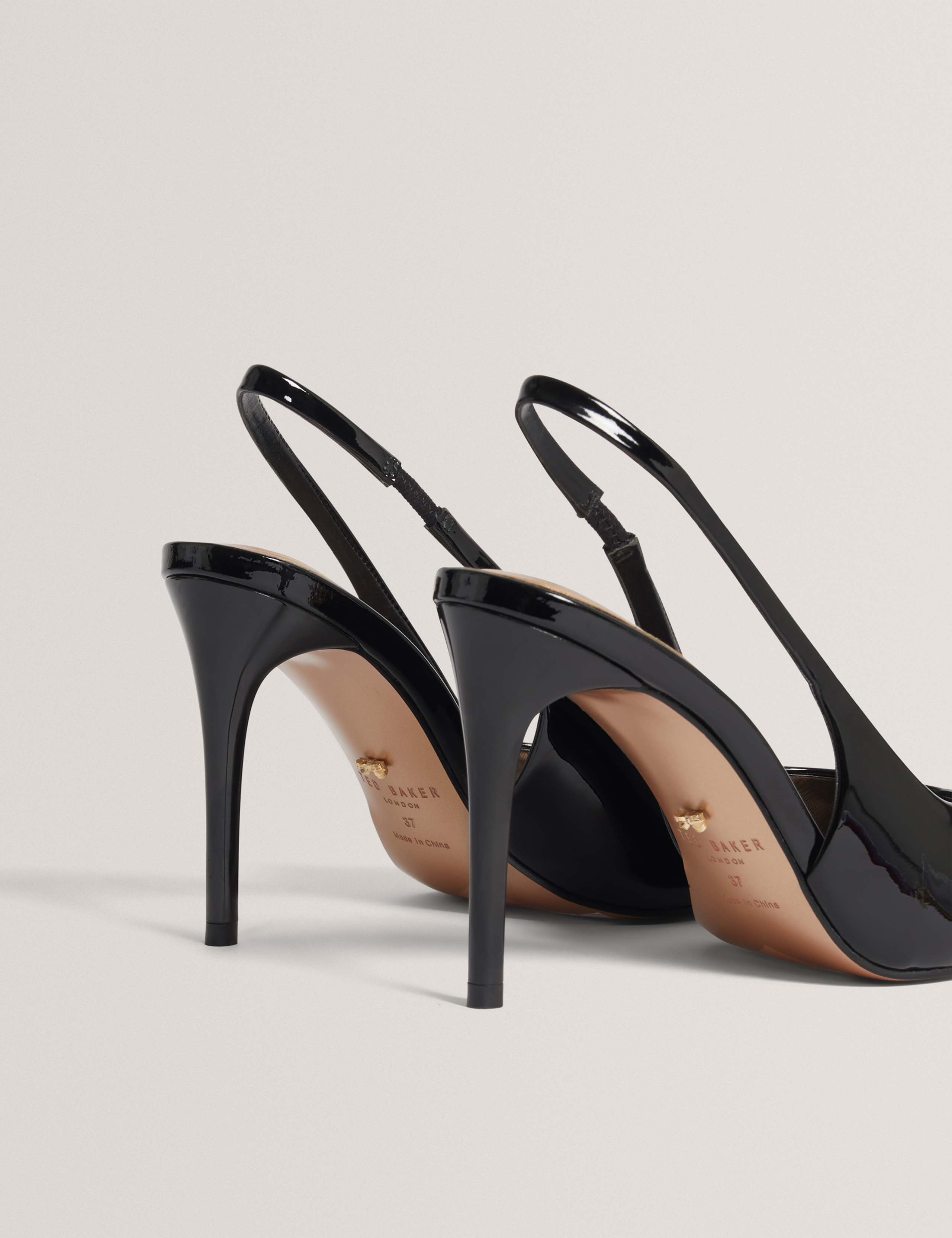Faux Leather Patent Stiletto Heel Slingbacks 4 of 4