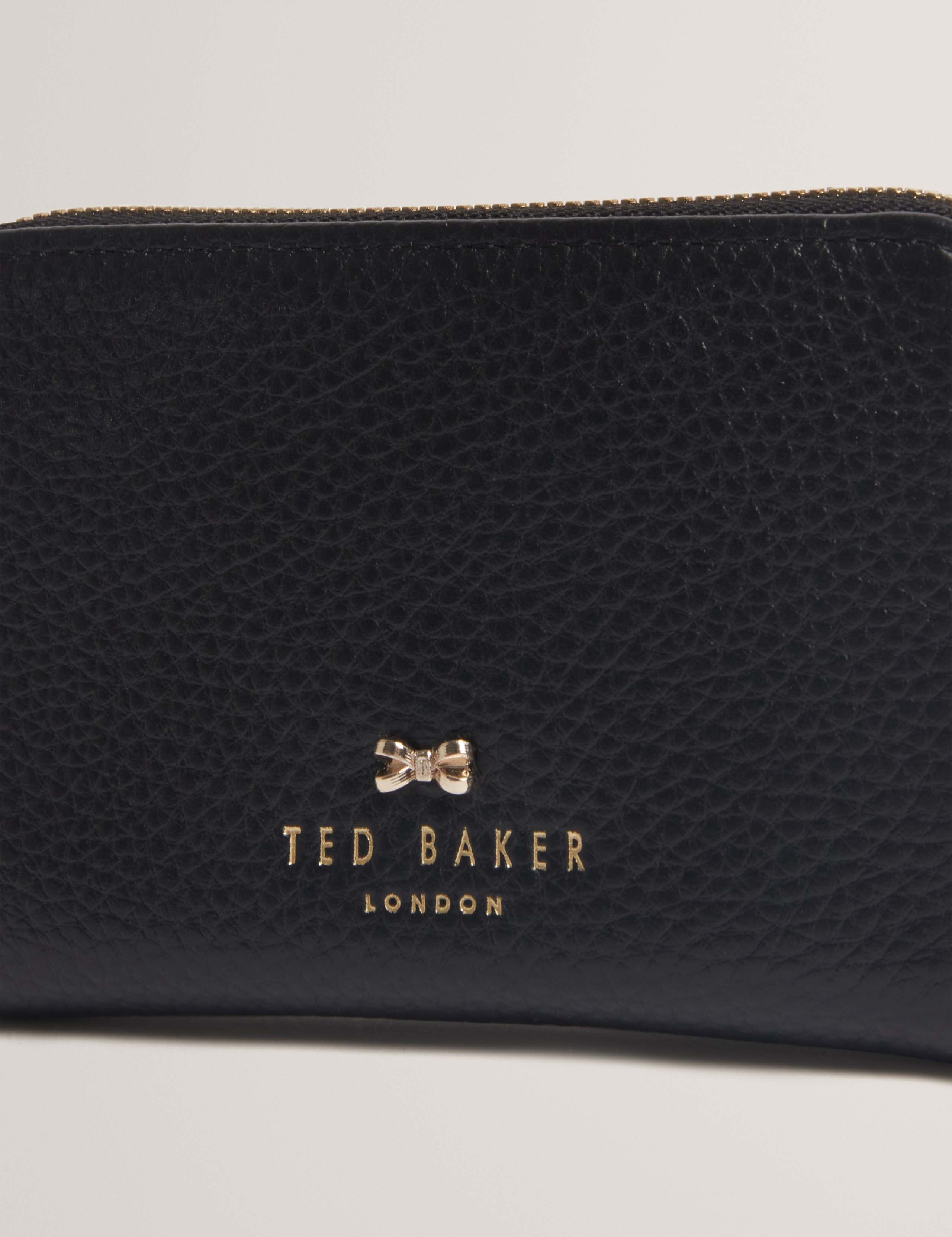 Leather Bow Detail Small Zip Around Purse 4 of 4