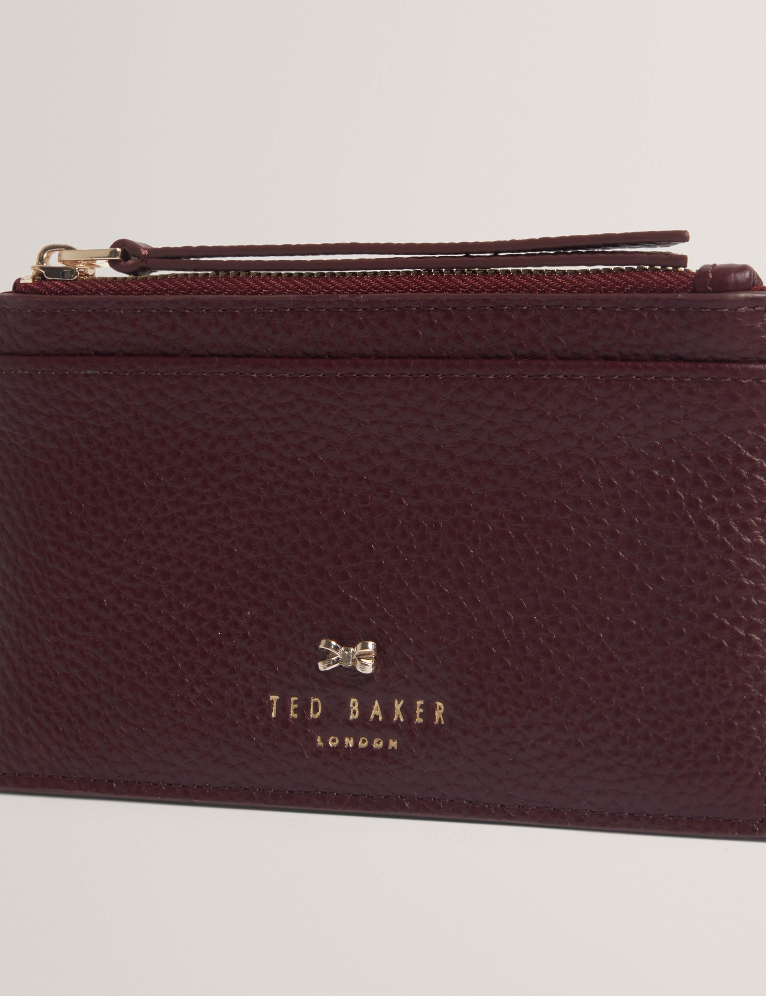 Leather Bow Detail Zip Card Holder 3 of 4