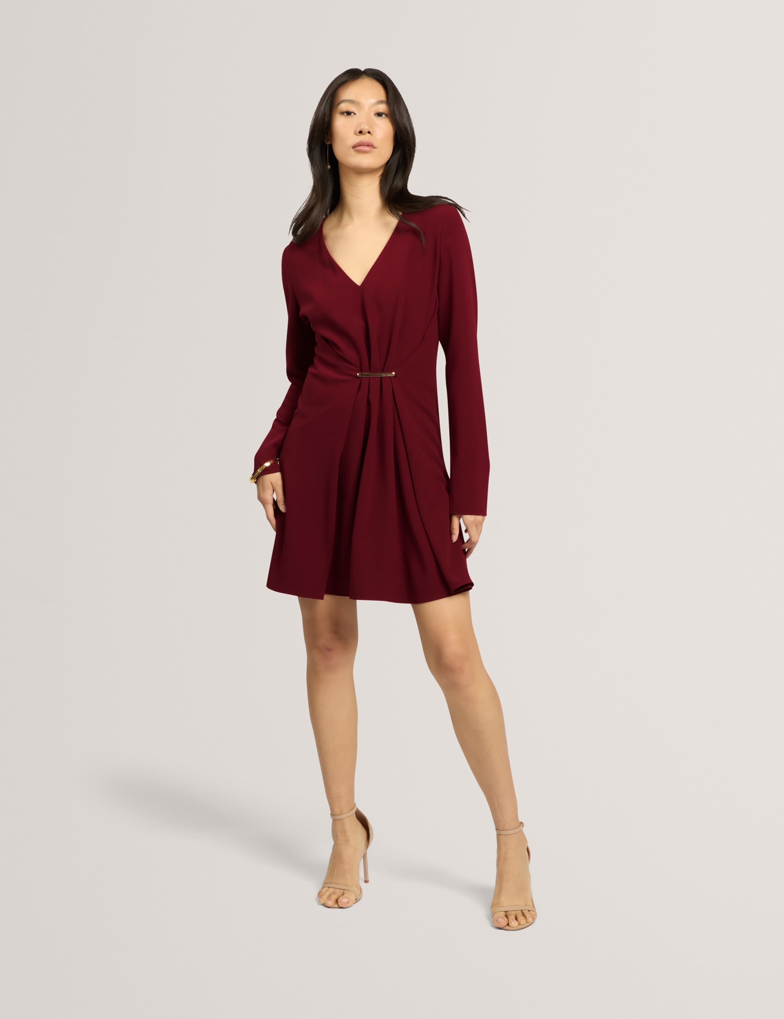 V-Neck Mini Skater Dress 1 of 7