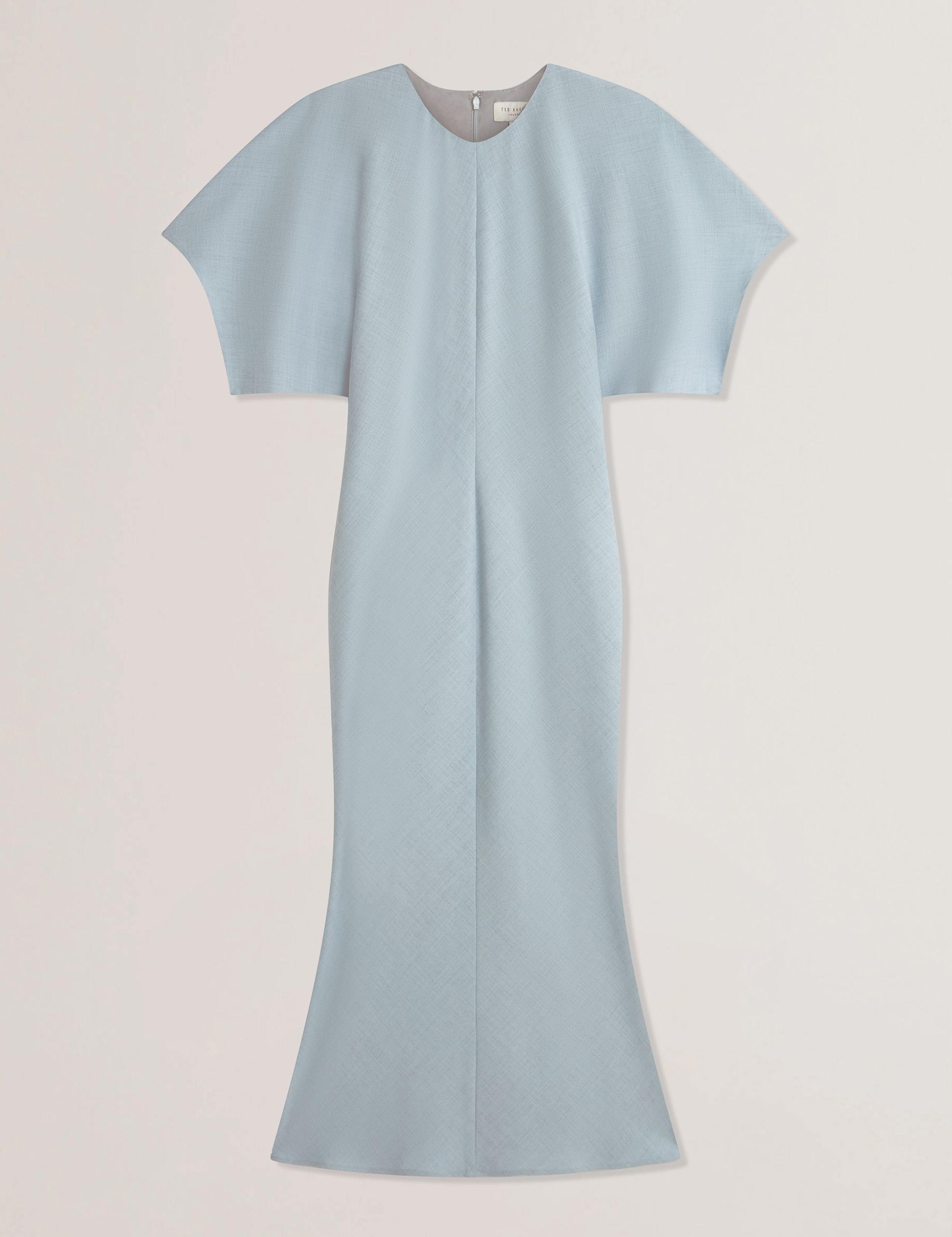 Round Neck Midaxi Tailored Dress with Wool 2 of 5