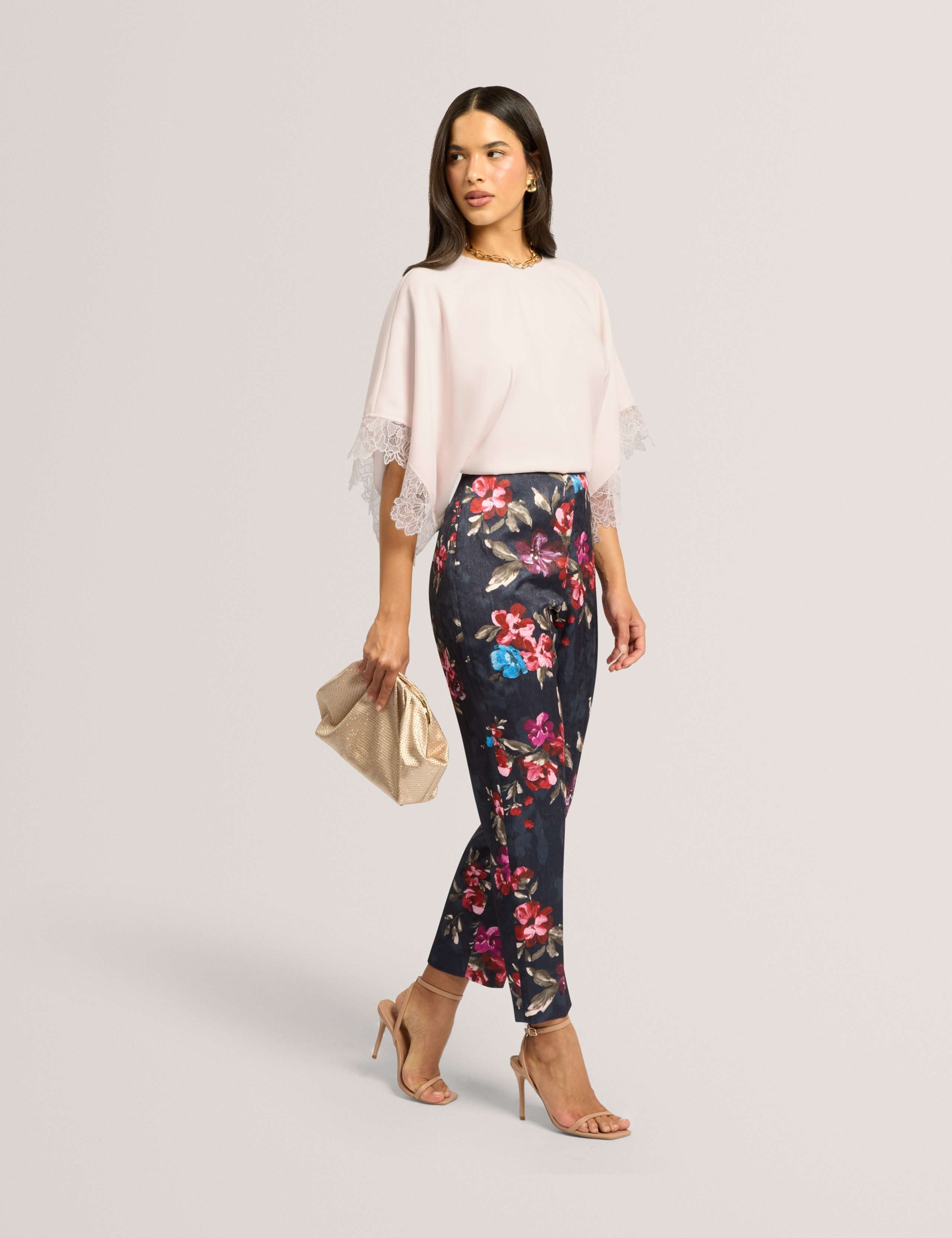 Lace Detail Batwing Top 3 of 7
