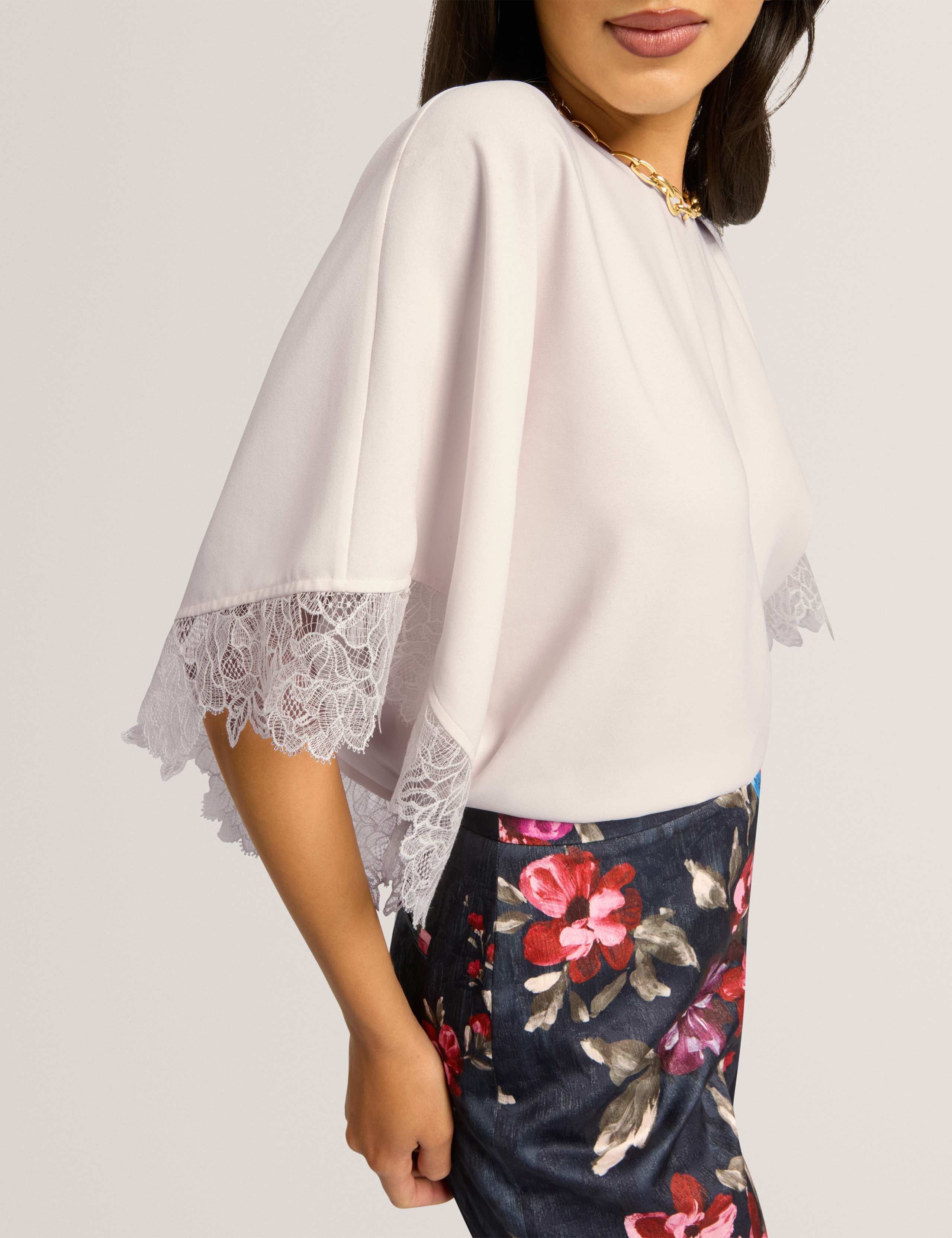 Lace Detail Batwing Top 6 of 7