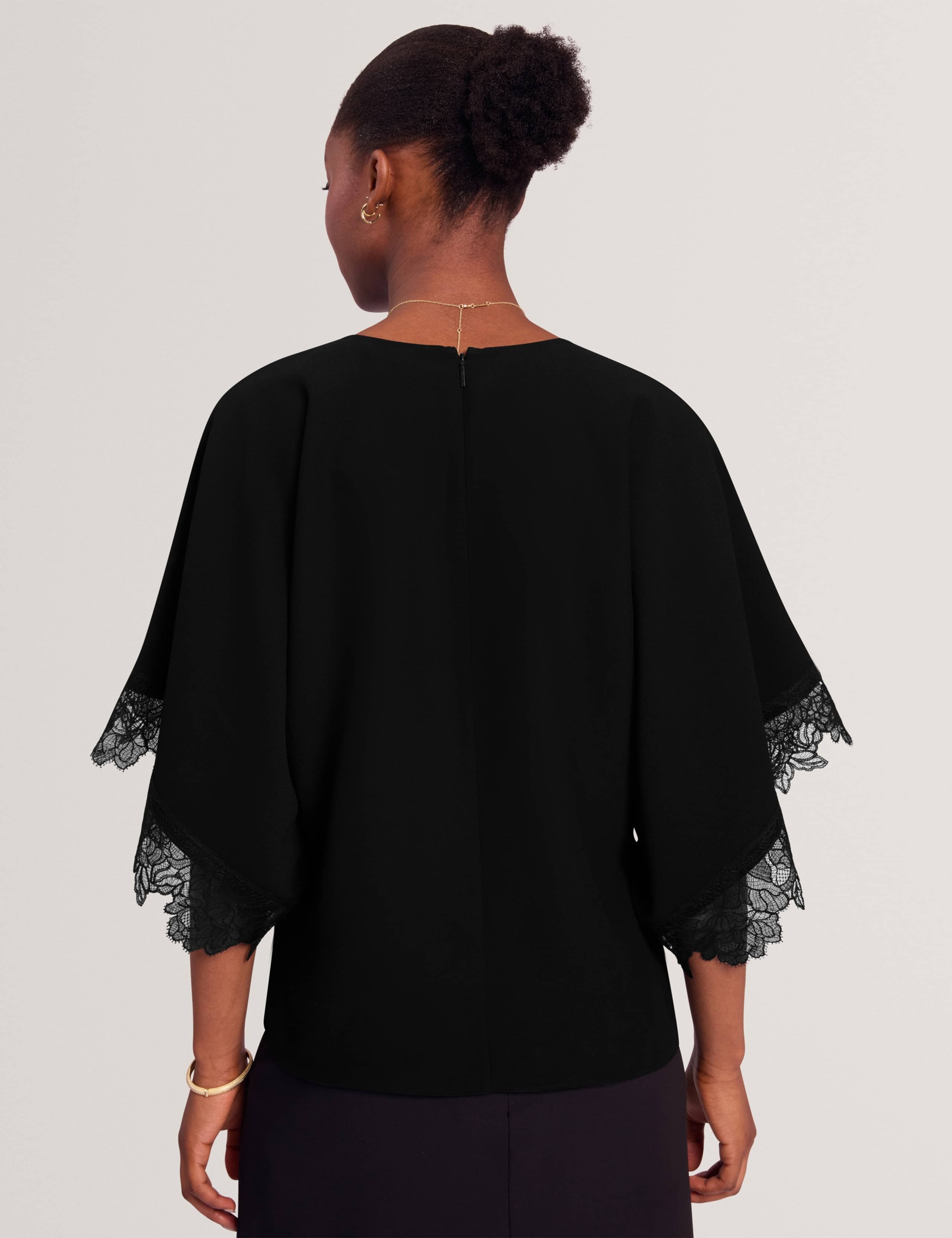 Lace Detail Batwing Top 4 of 7