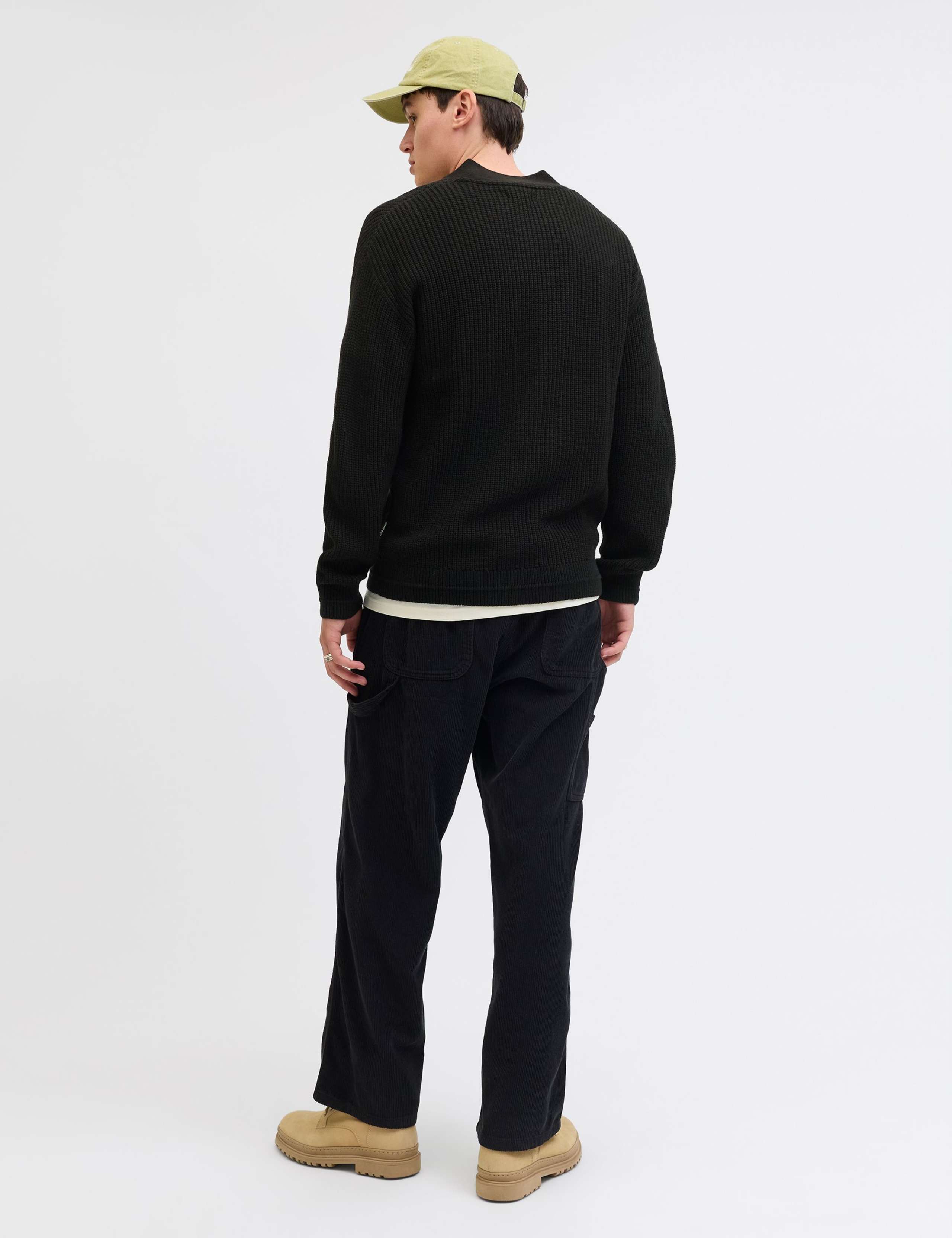 Cotton Blend V-Neck Cardigan 4 of 7