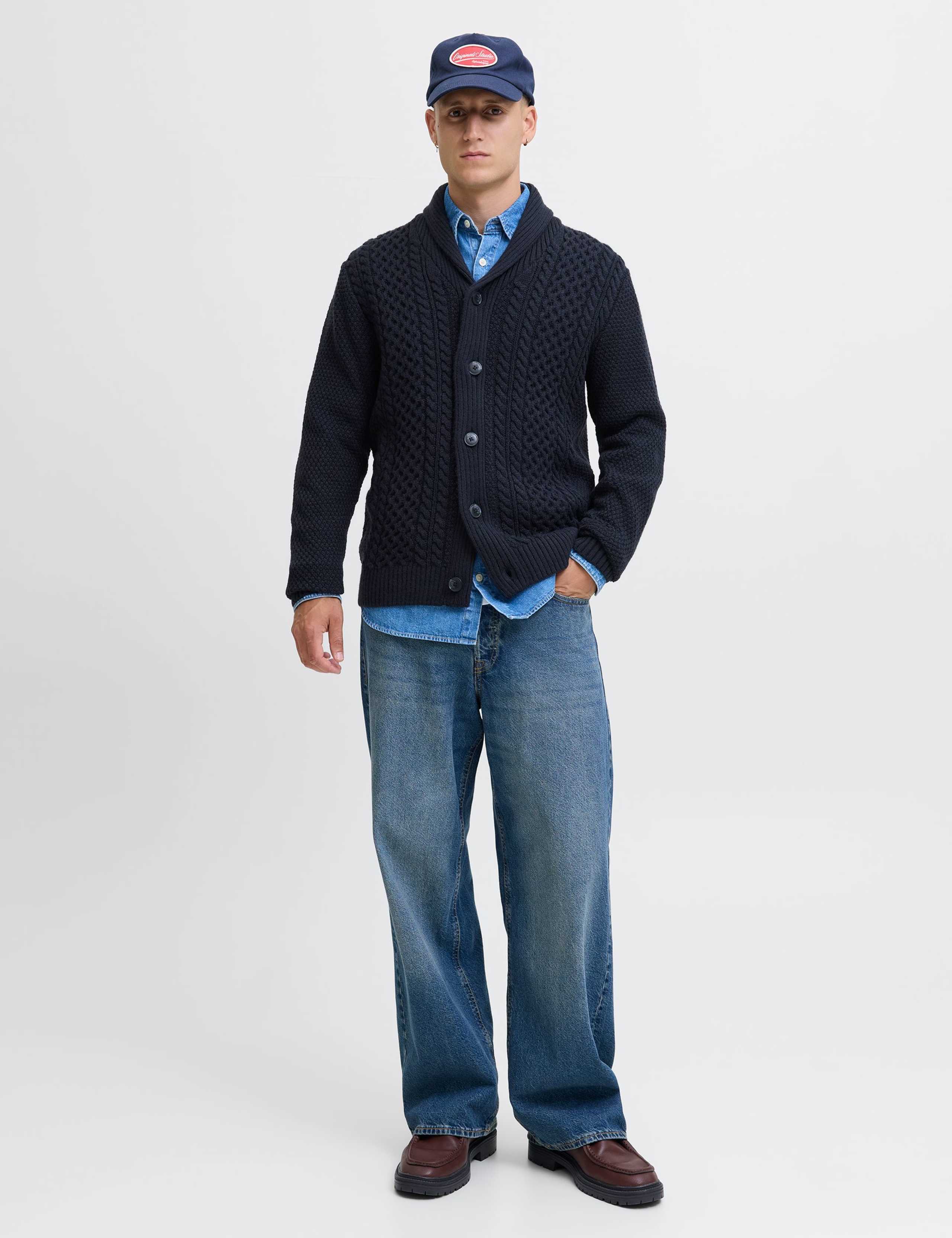 Cable Shawl Neck Cardigan 3 of 7