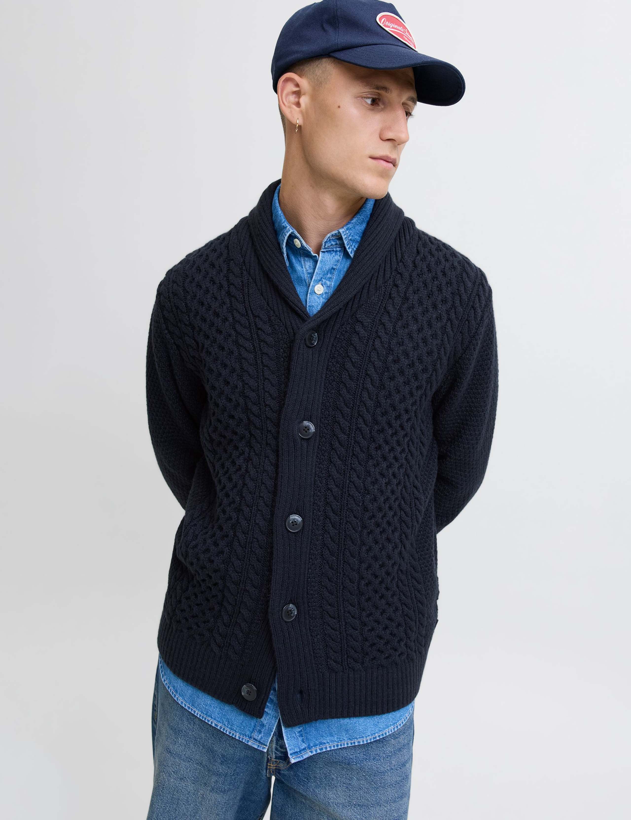 Cable Shawl Neck Cardigan 4 of 7