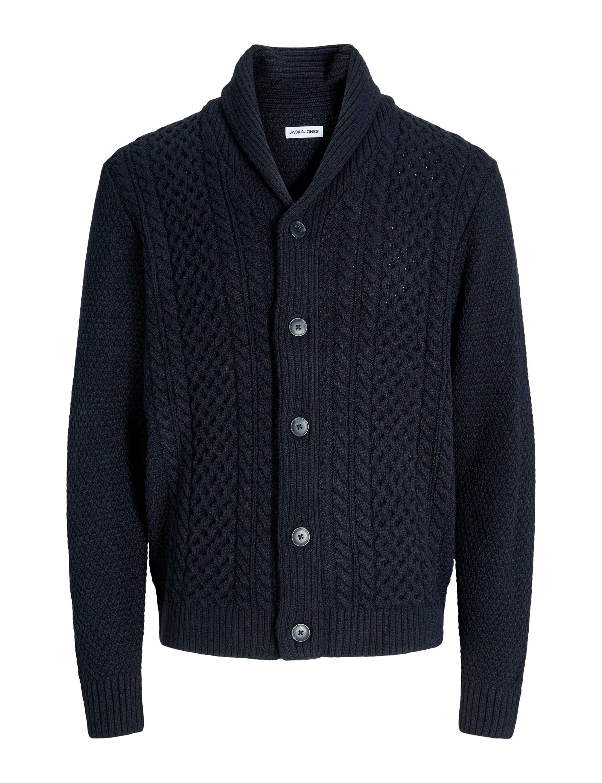 Cable Shawl Neck Cardigan 2 of 7