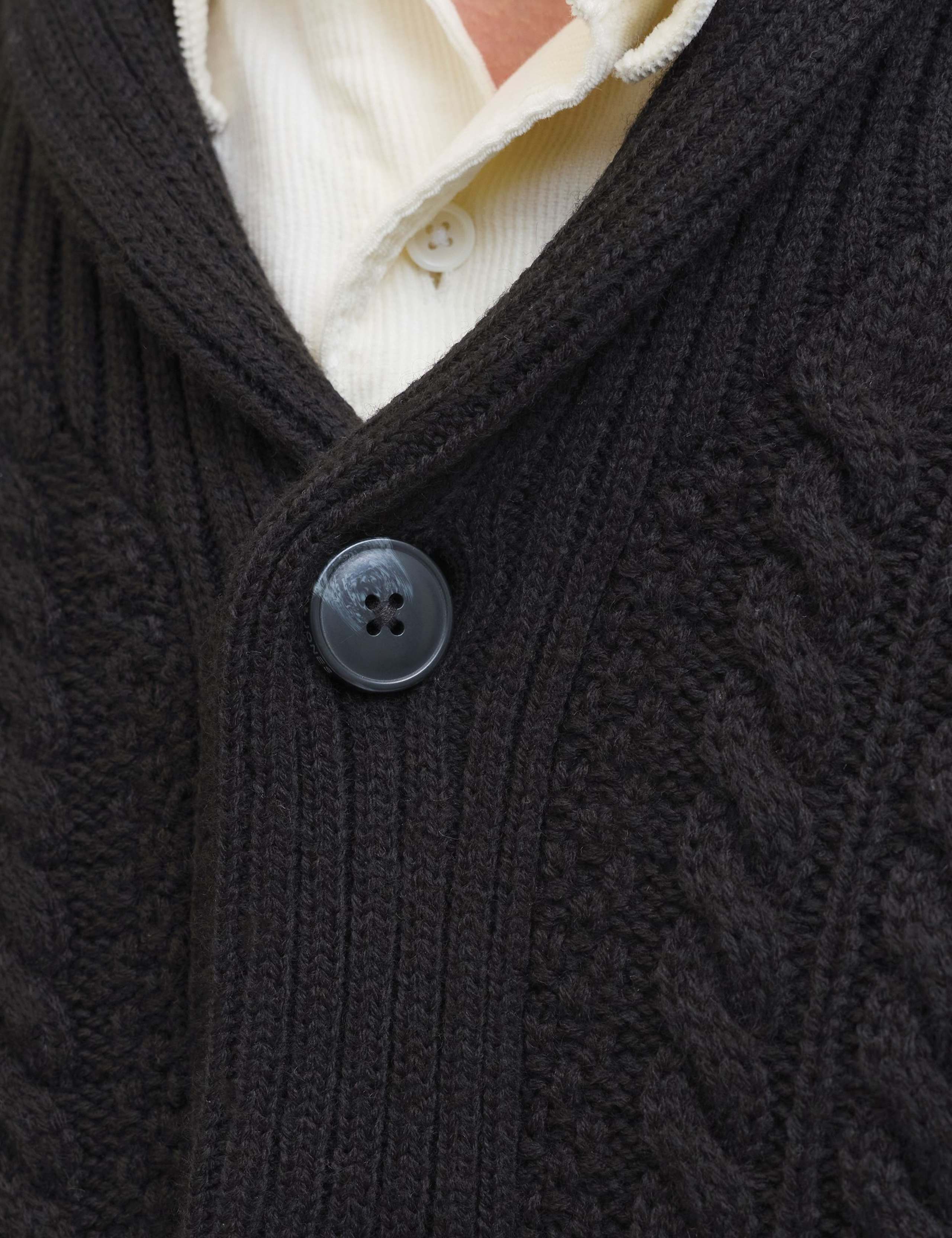 Cable Shawl Neck Cardigan 7 of 7