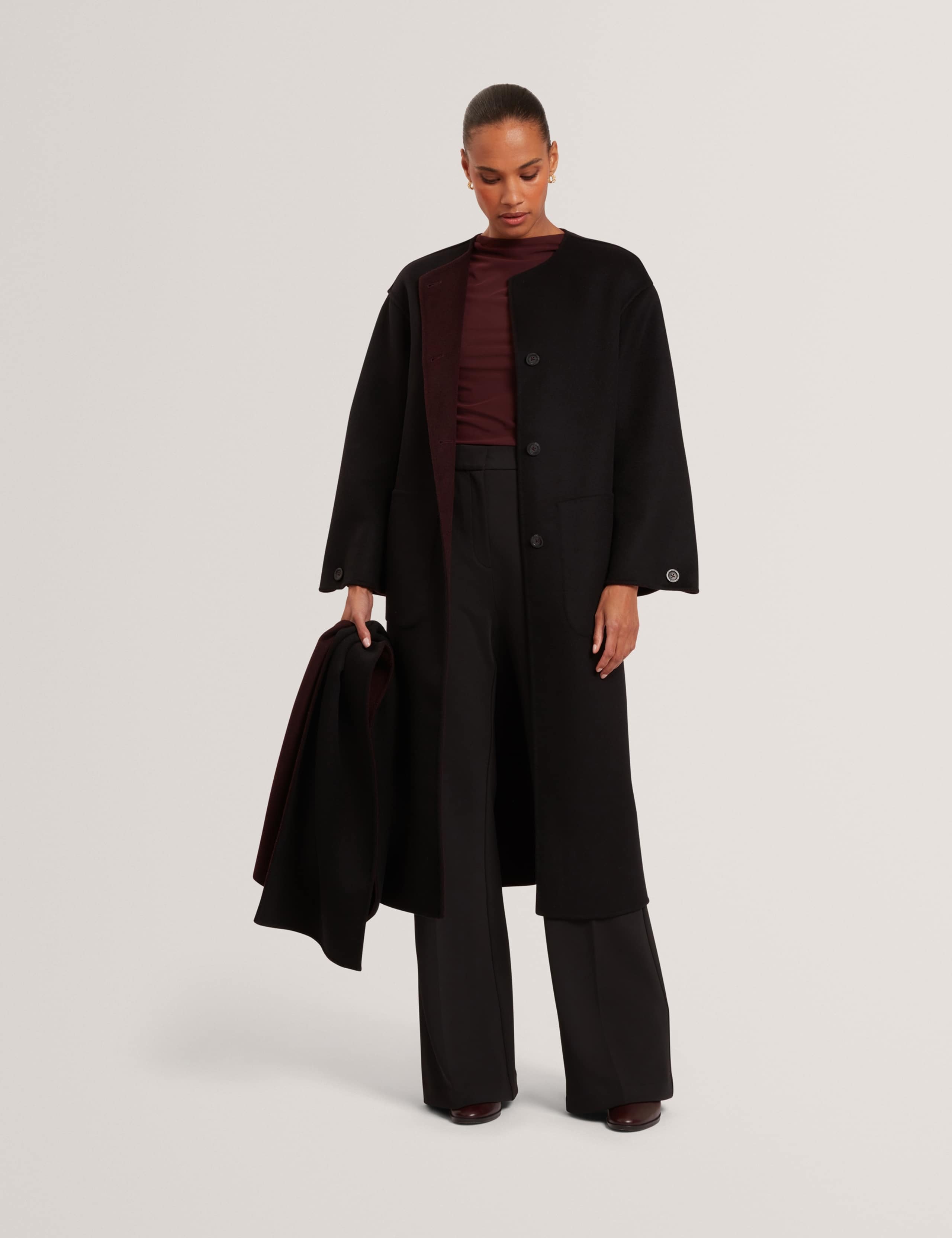 Wool Rich Reversible Longline Duster Coat 5 of 7