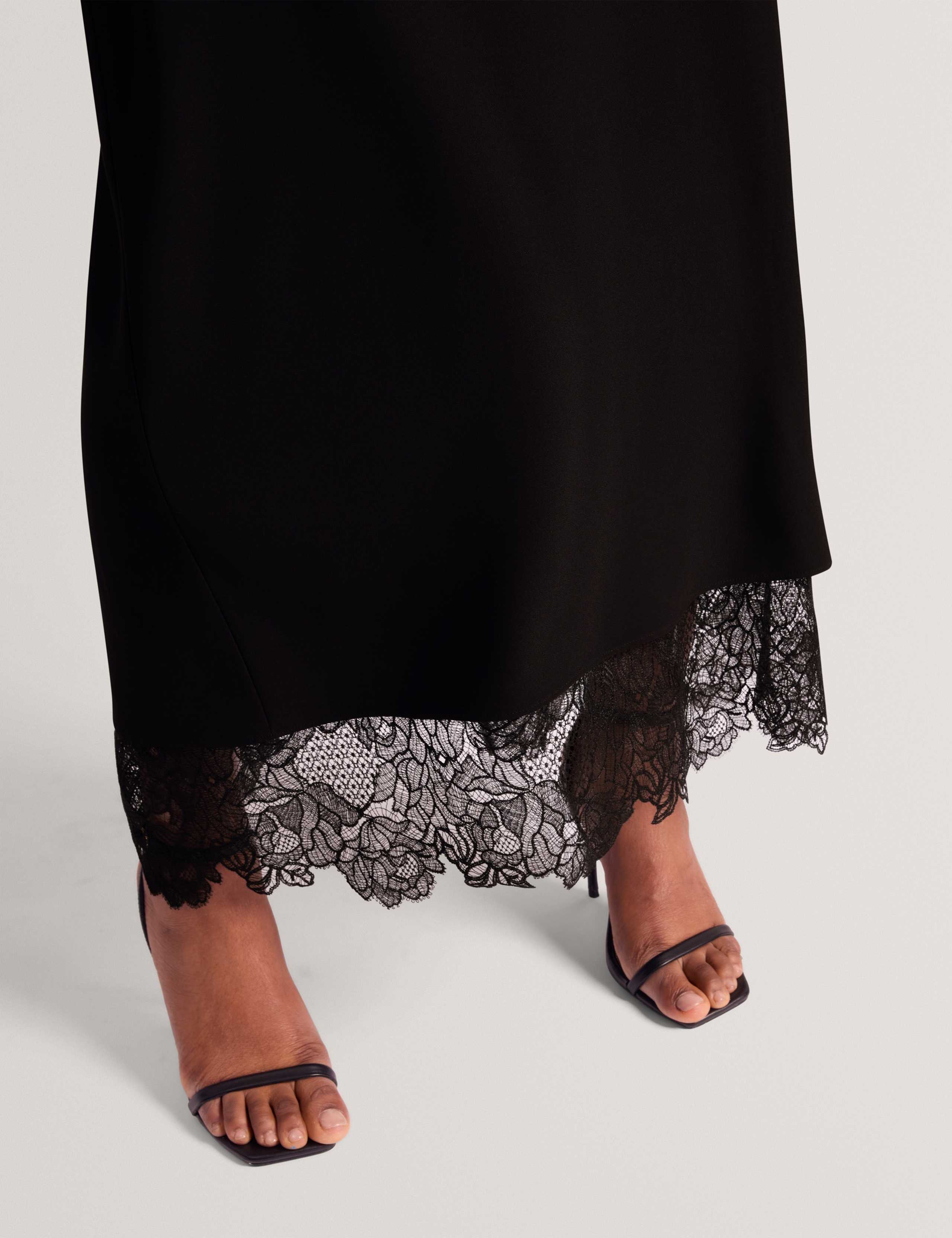Lace Detail Maxi Pencil Skirt 5 of 7