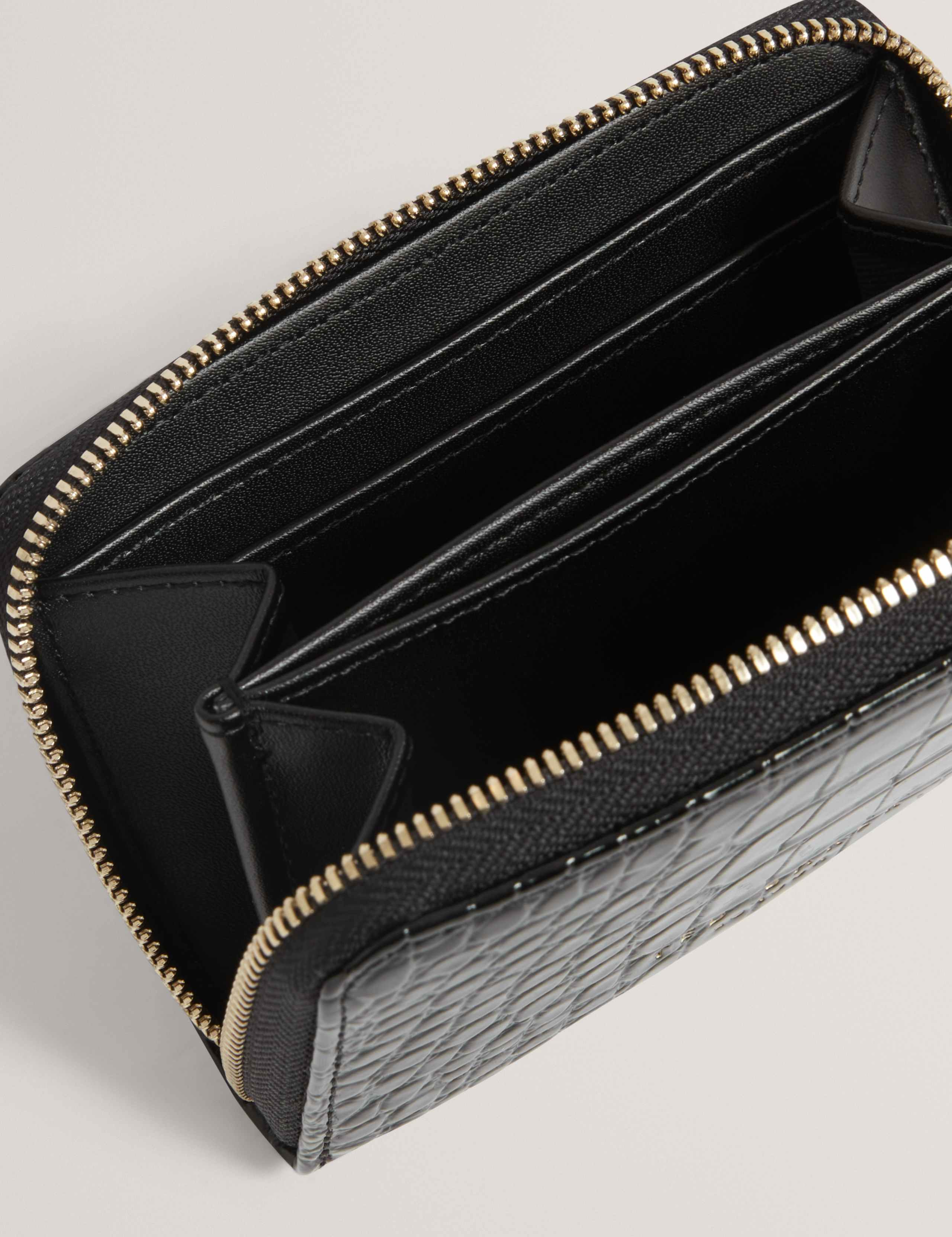 Croc Effect Zip Around Wallet 2 of 4