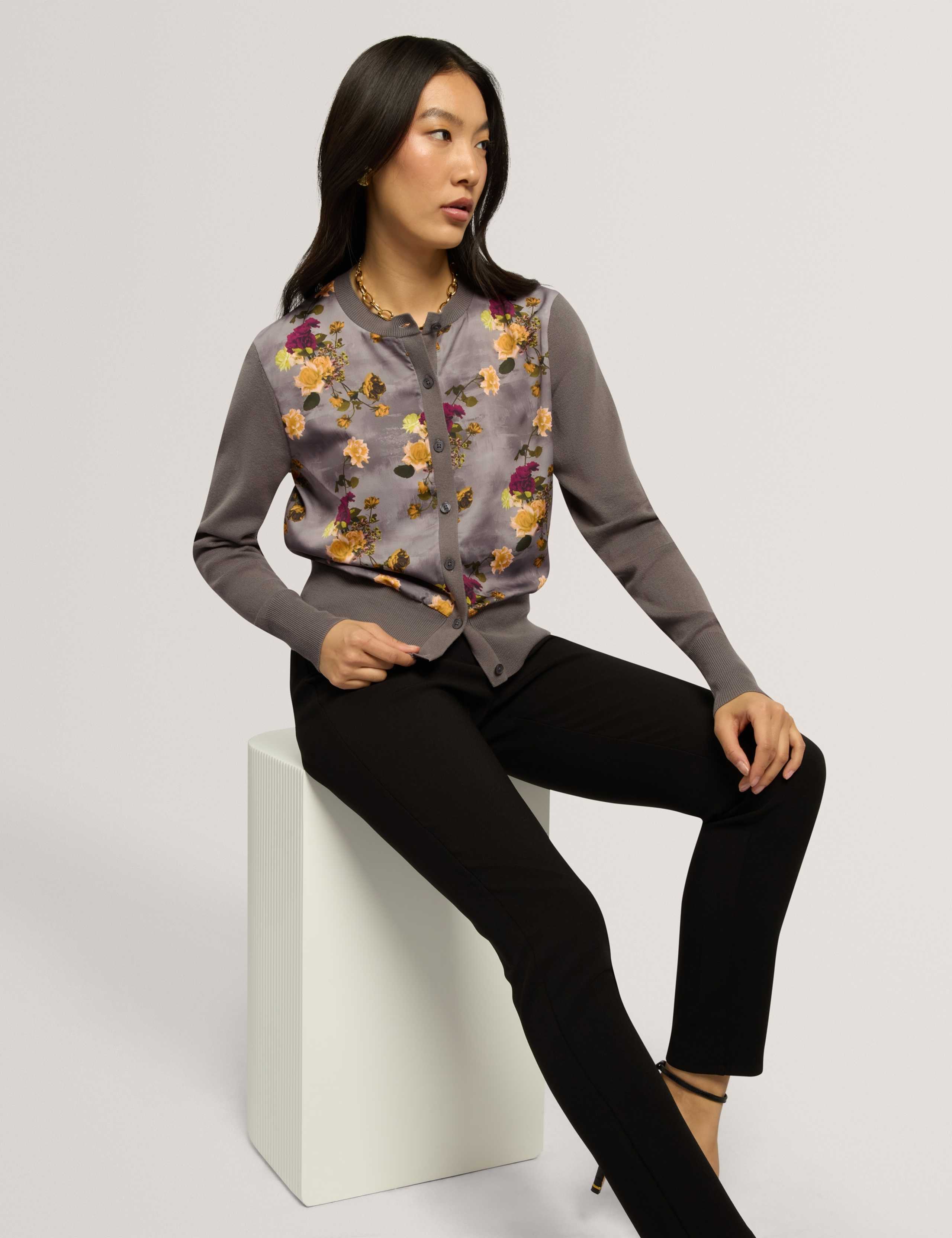 Cotton Rich Floral Button Front Cardigan 3 of 7