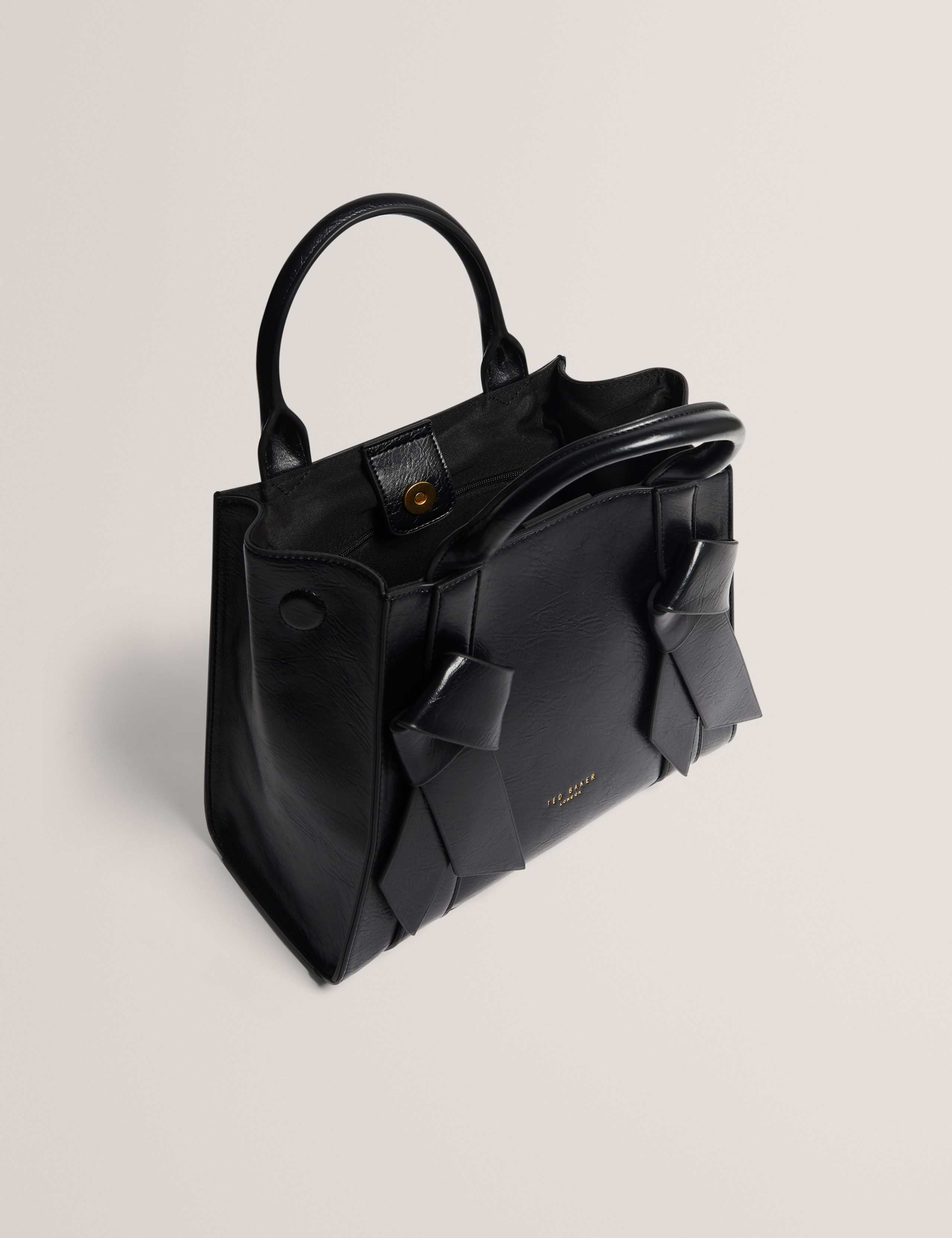 Faux Leather Knot Bow Tote Bag 5 of 5