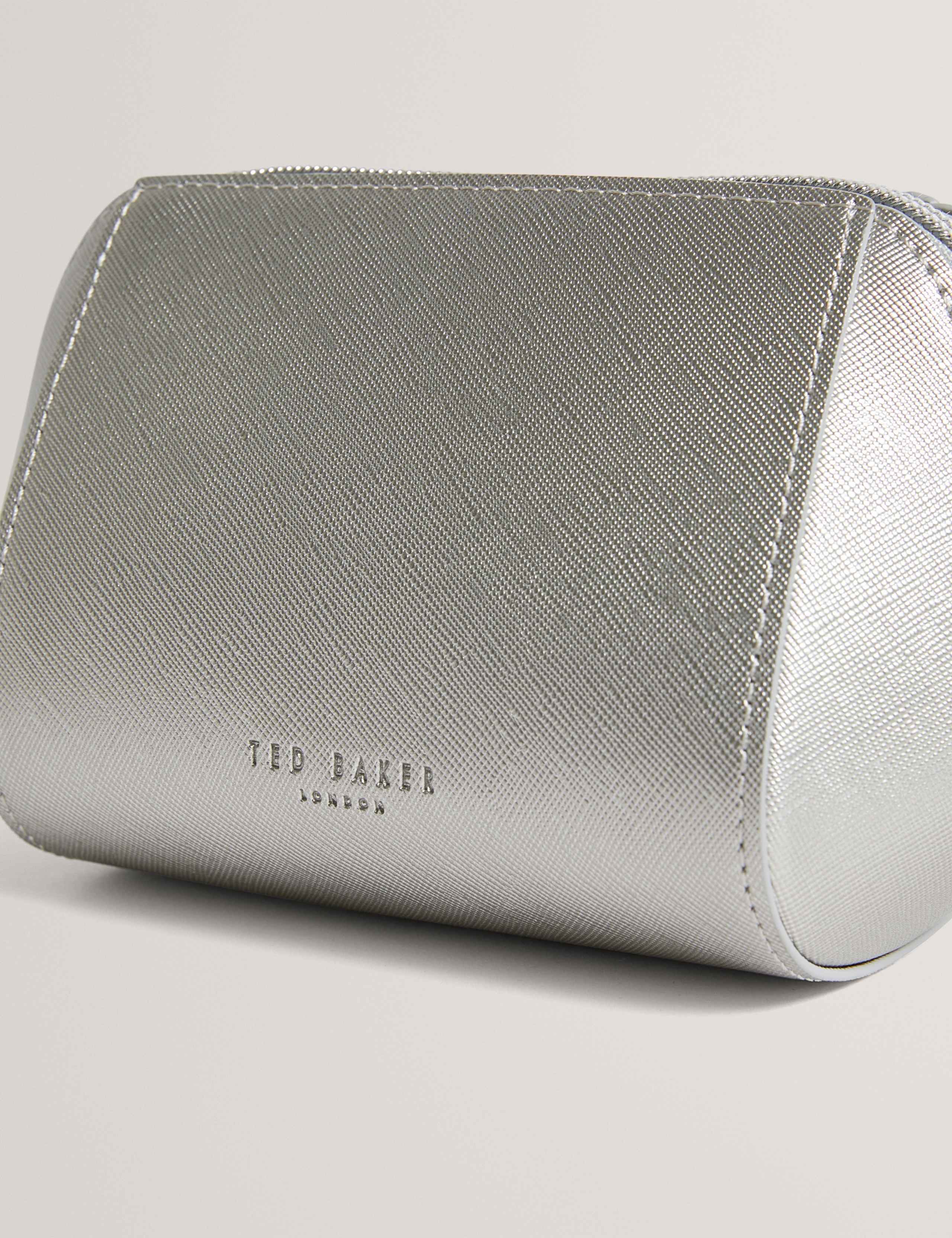 Faux Leather Metallic Wash Bag 2 of 3