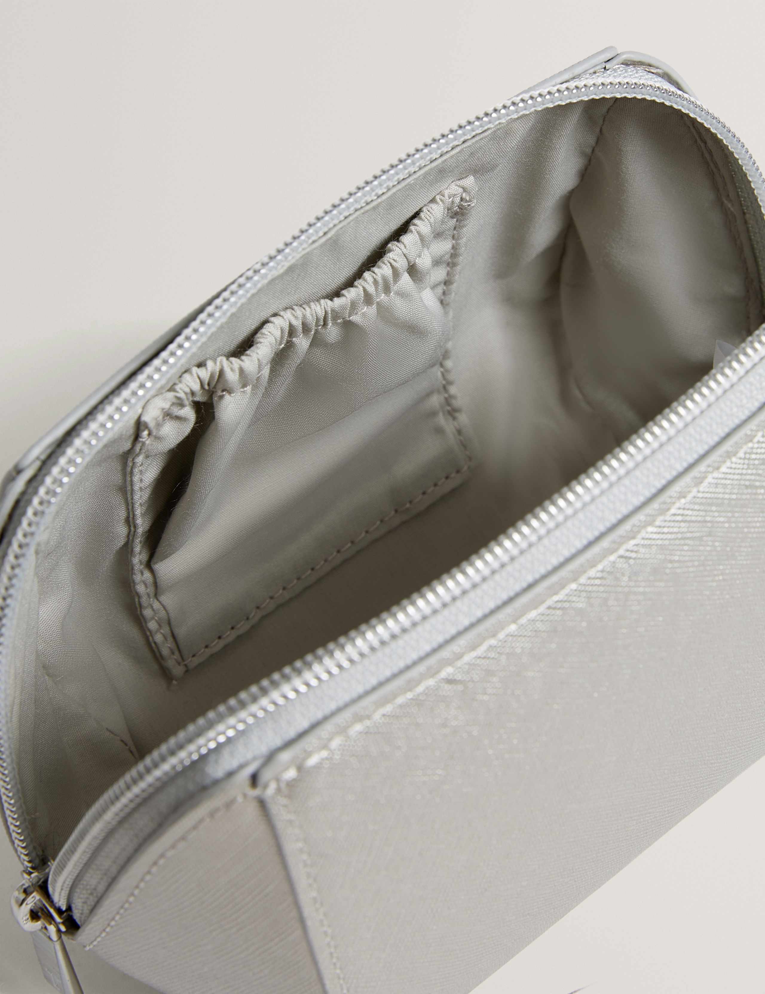 Faux Leather Metallic Wash Bag 3 of 3