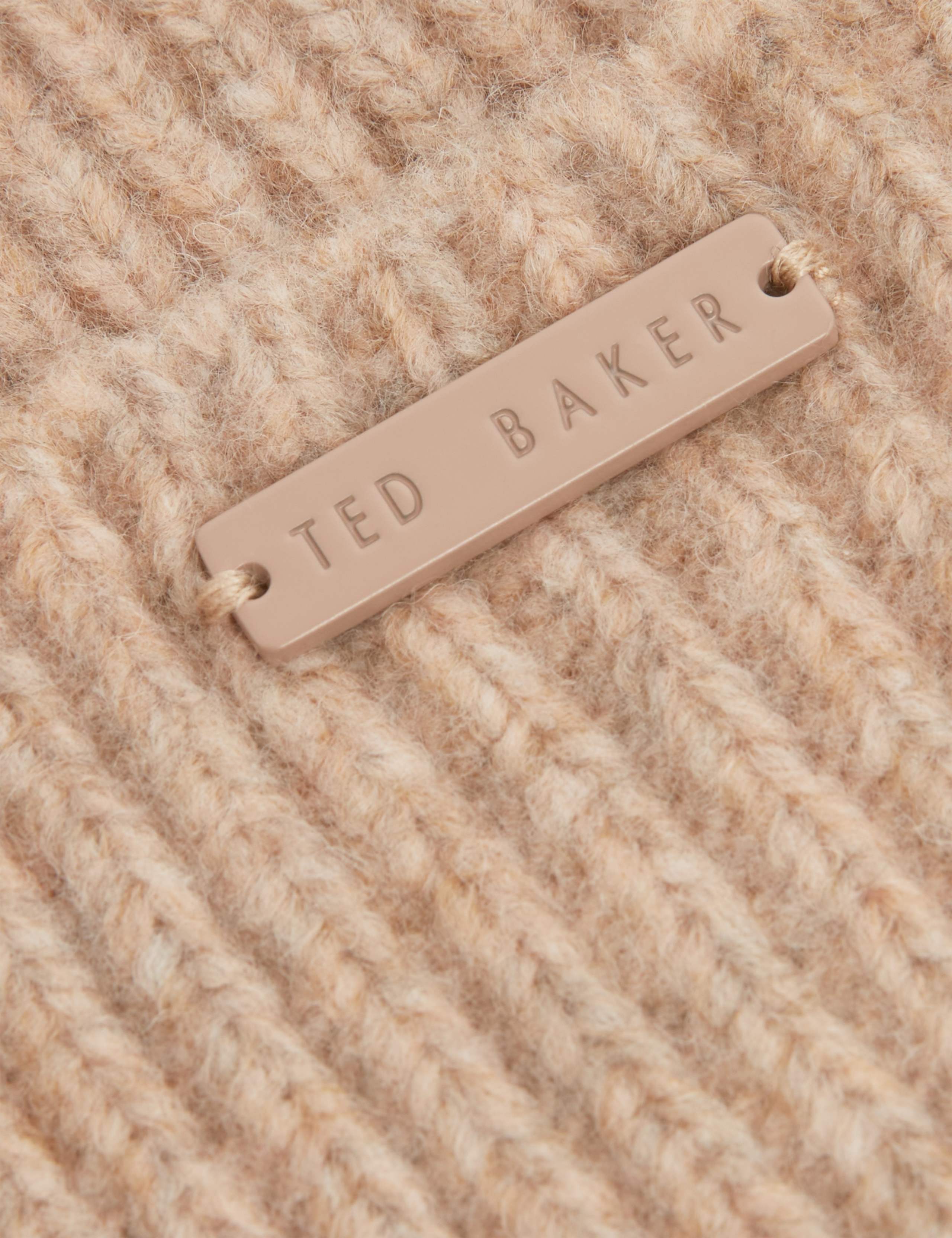 Knitted Rib Beanie Hat 4 of 4