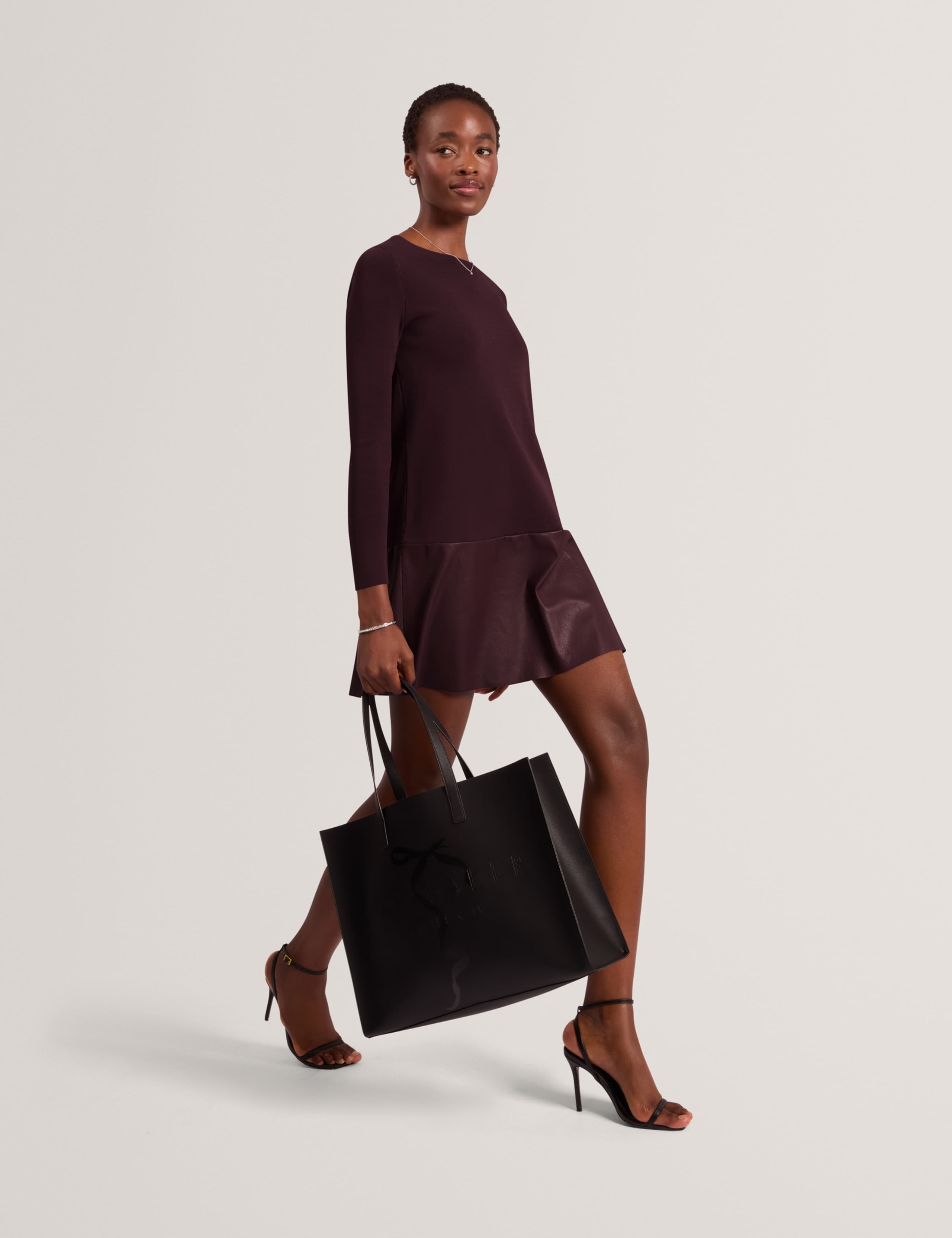Round Neck Mini Waisted Dress 3 of 7