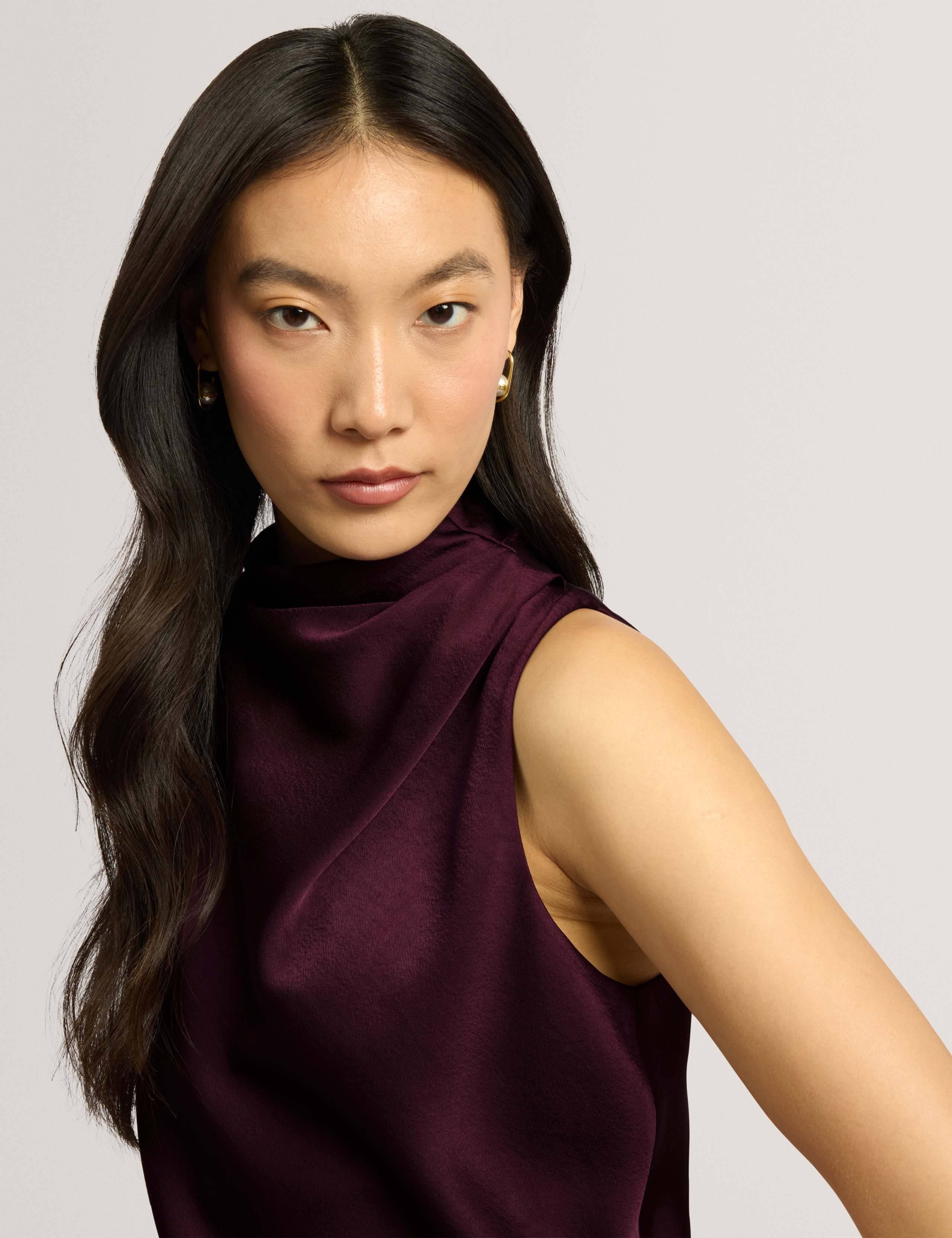 Cotton Rich Draped Cowl Neck Top 7 of 7