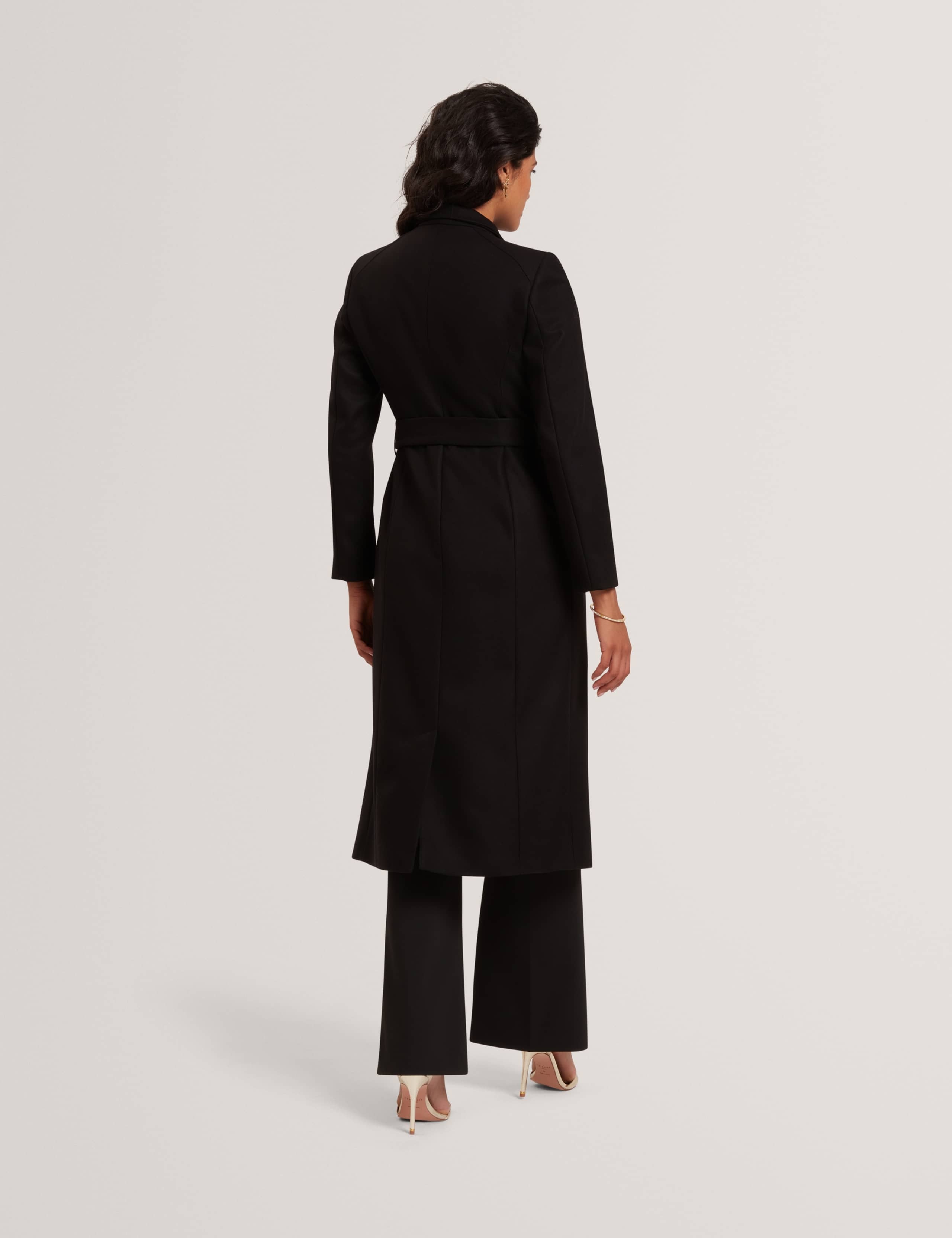 Wool Rich Belted Longline Wrap Coat 3 of 6