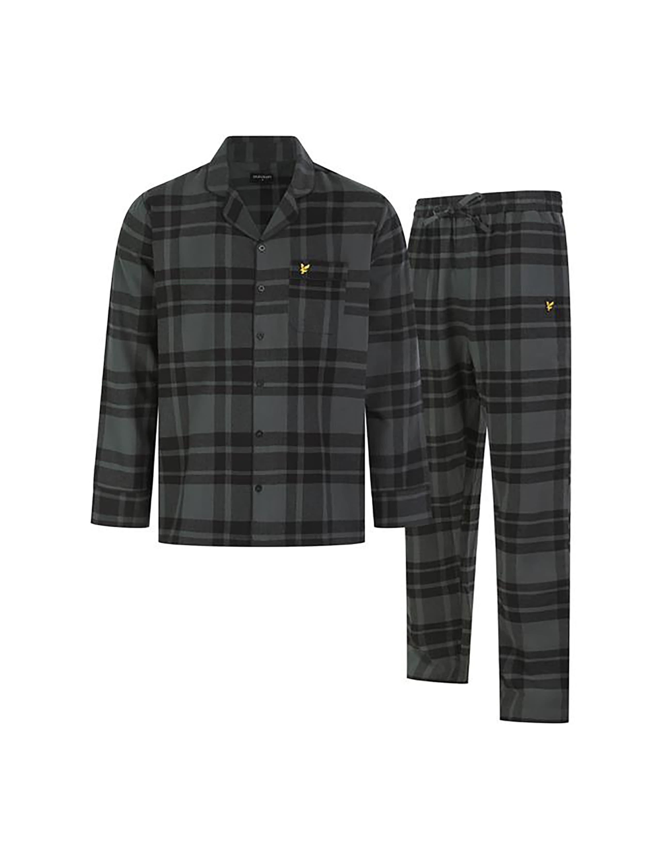 Pure Cotton Checked Pyjama Set 3 of 7