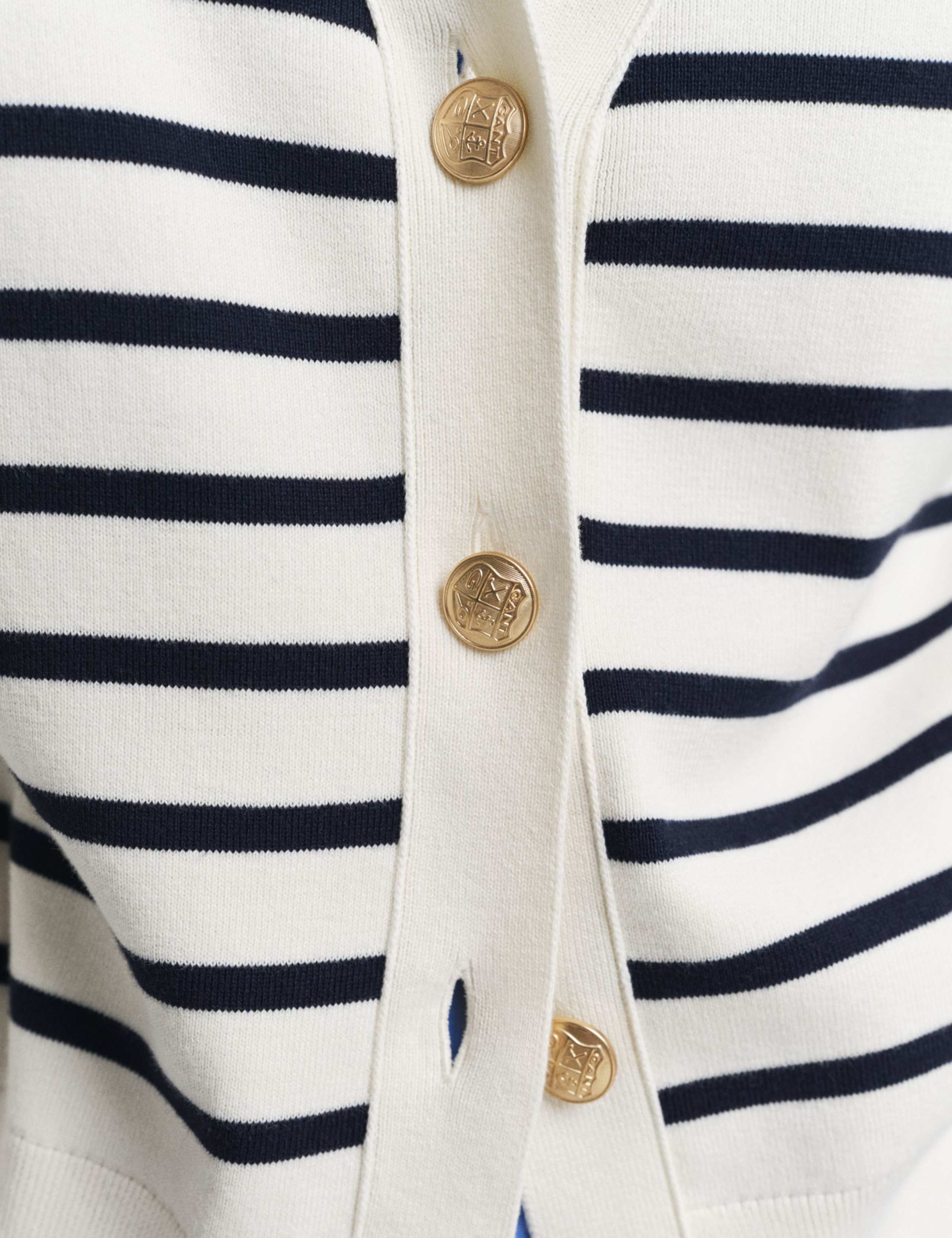 Pure Cotton Striped V-Neck Cardigan 3 of 5