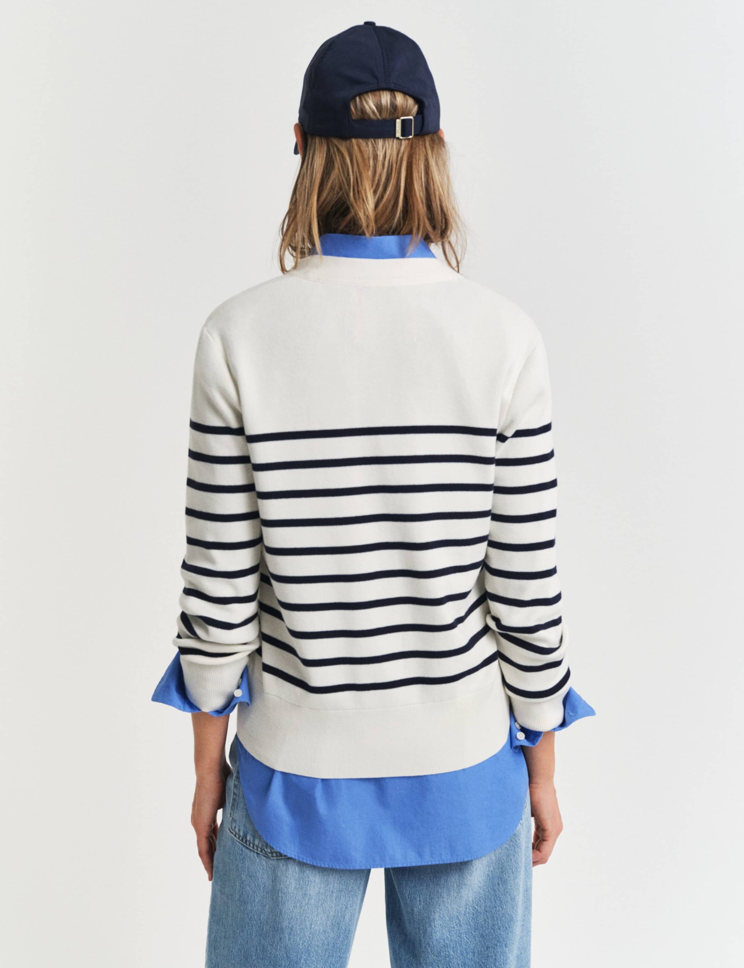Pure Cotton Striped V-Neck Cardigan 5 of 5