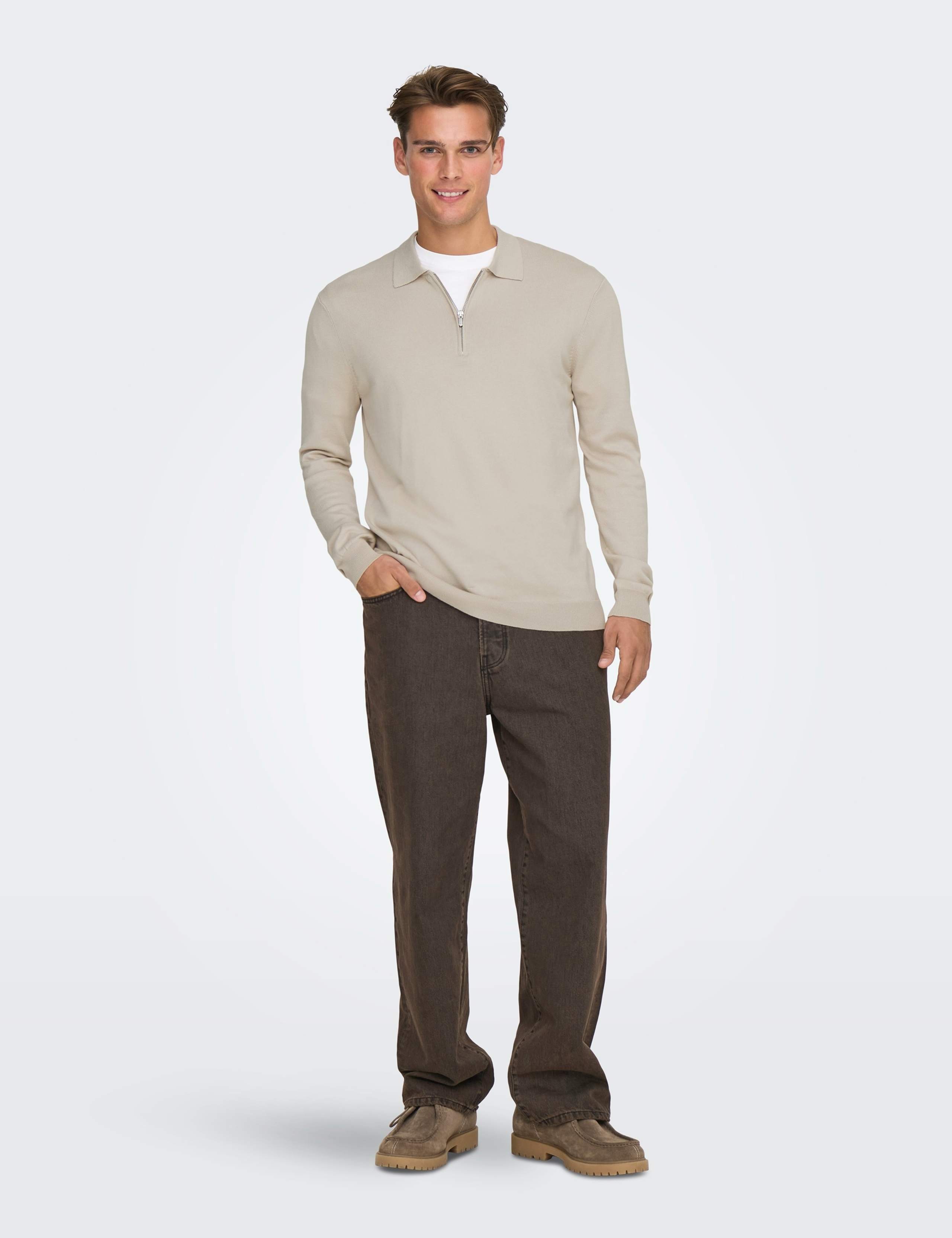 Half Zip Knitted Polo Shirt 2 of 7