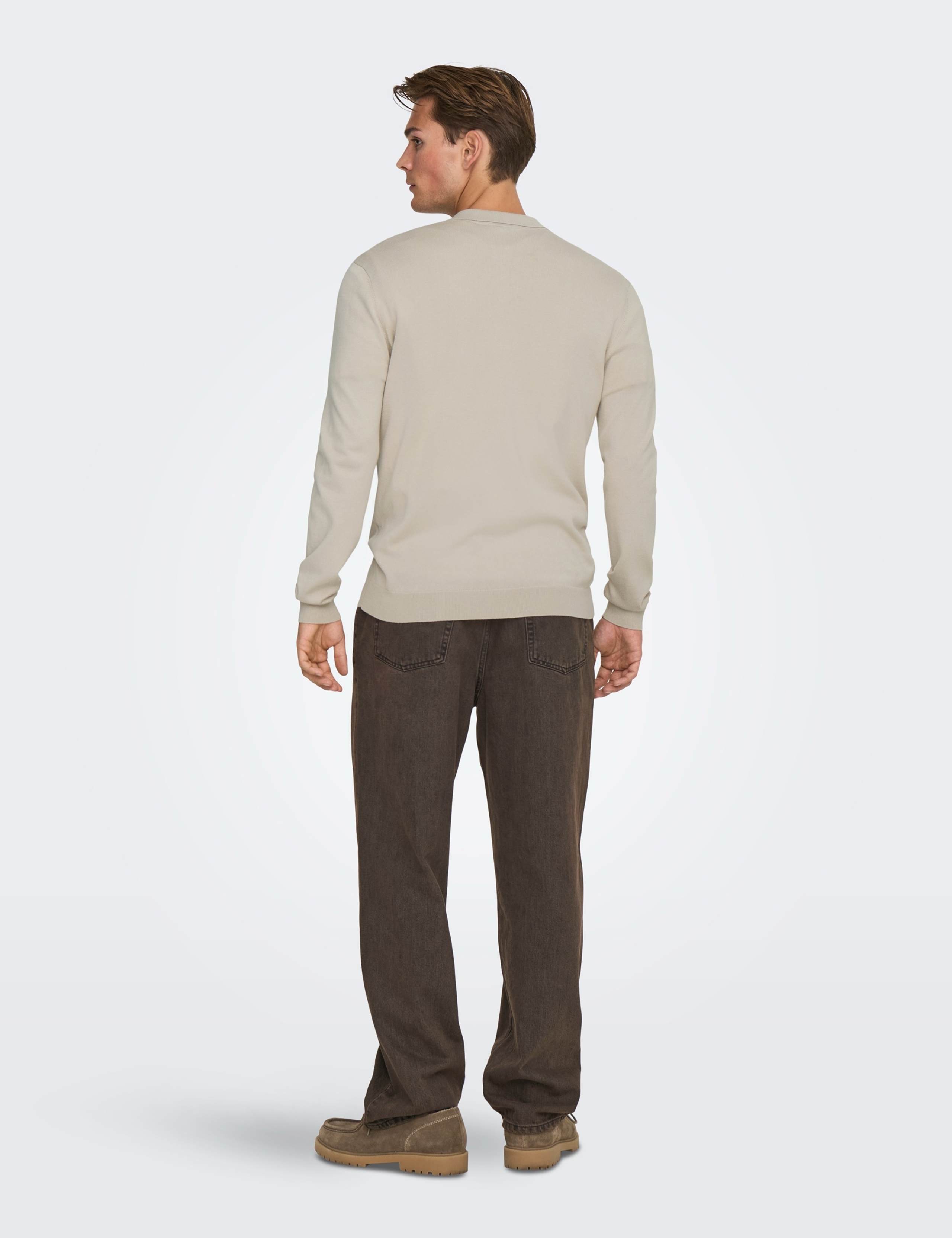 Half Zip Knitted Polo Shirt 3 of 7