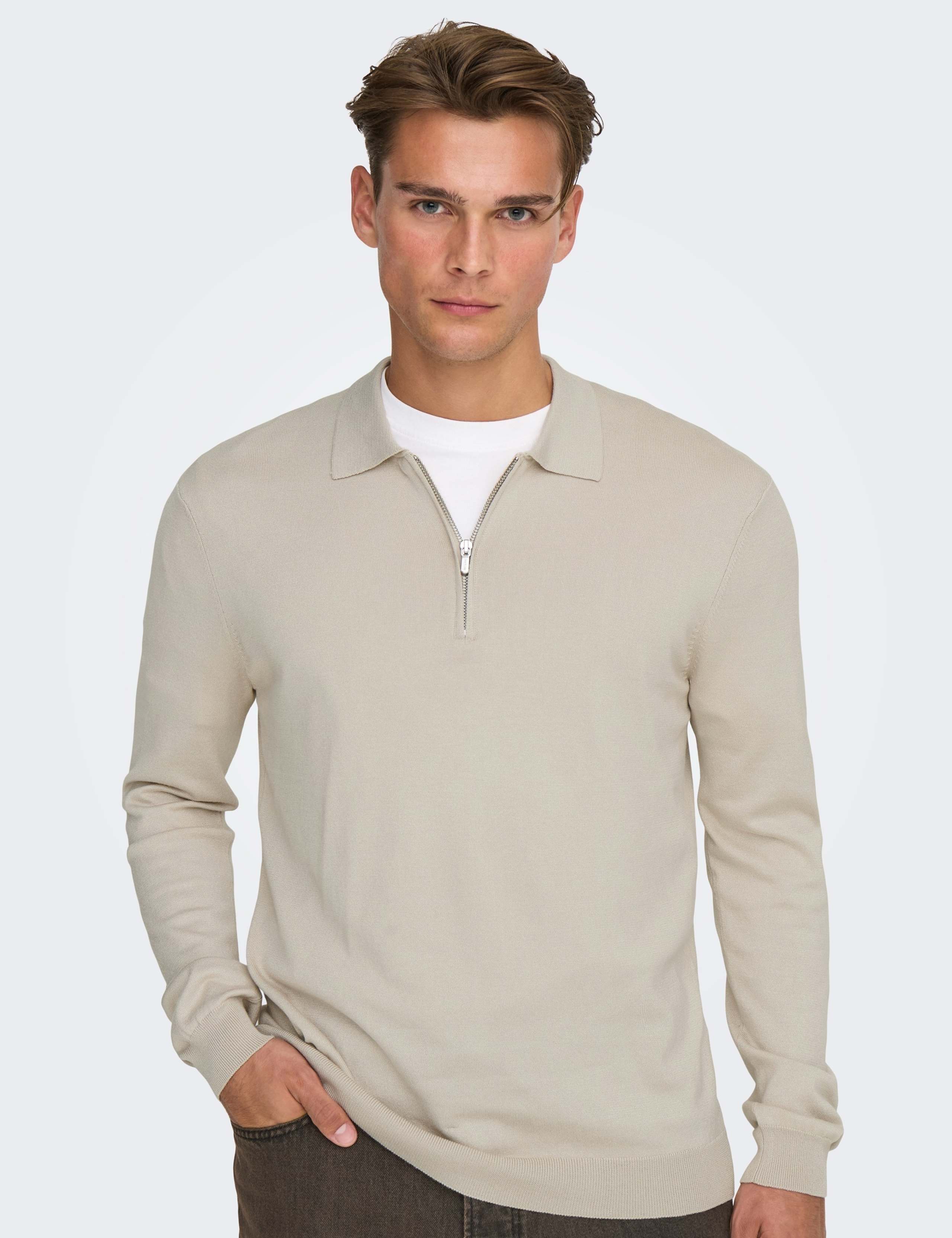 Half Zip Knitted Polo Shirt 4 of 7