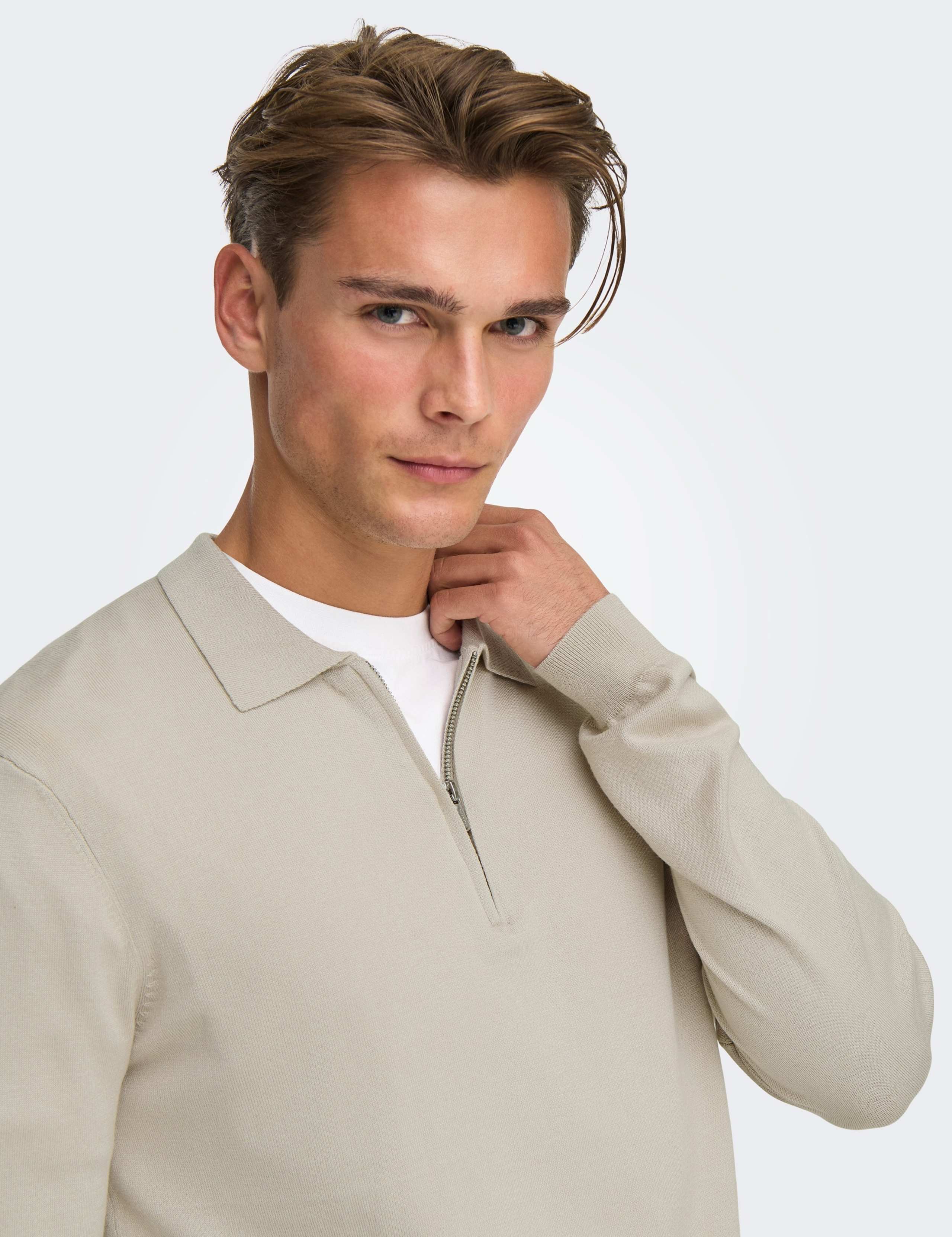 Half Zip Knitted Polo Shirt 5 of 7