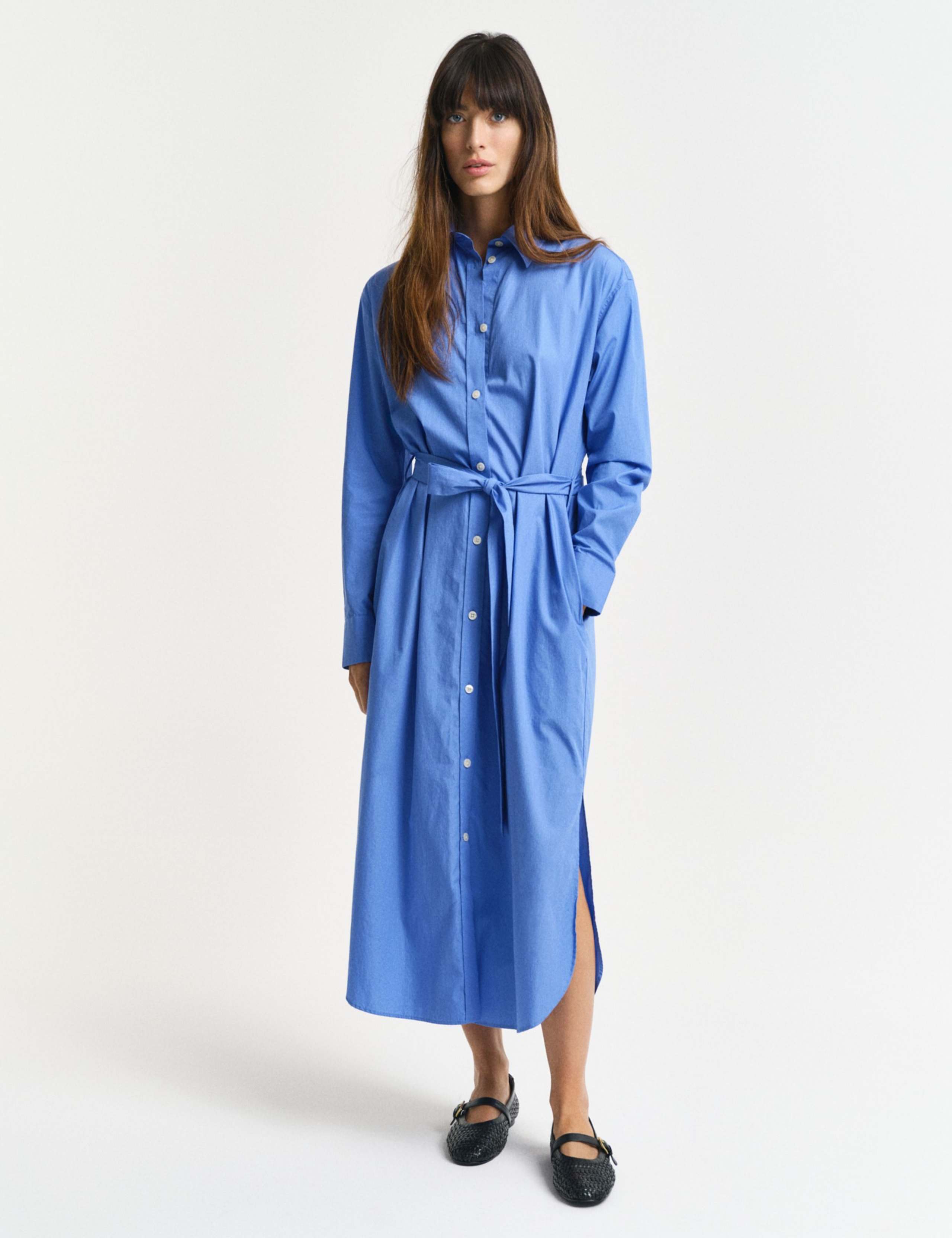 Pure Cotton Belted Midaxi Shirt Dress 5 of 7