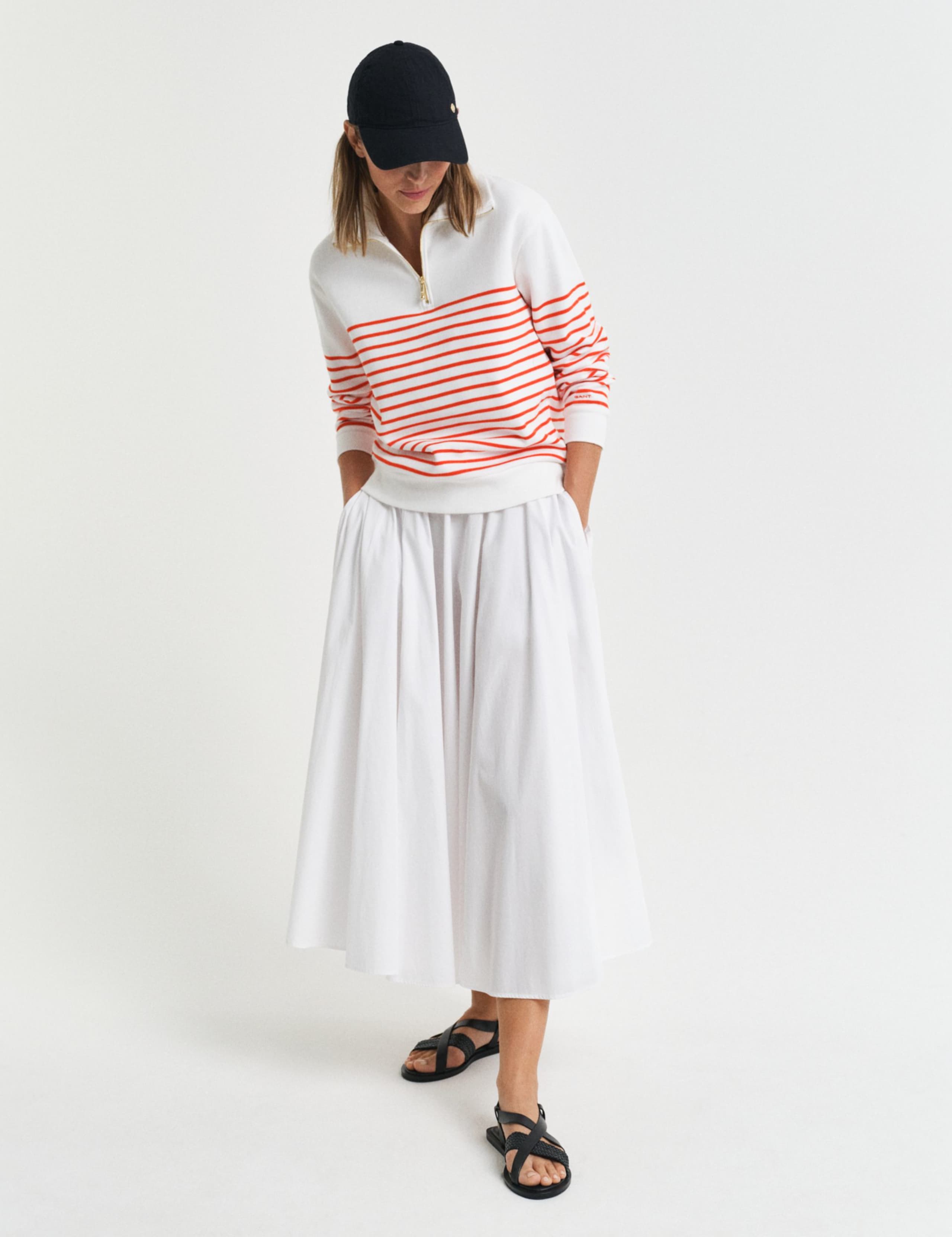 Pure Cotton Ribbed Striped Sweatshirt 3 of 4