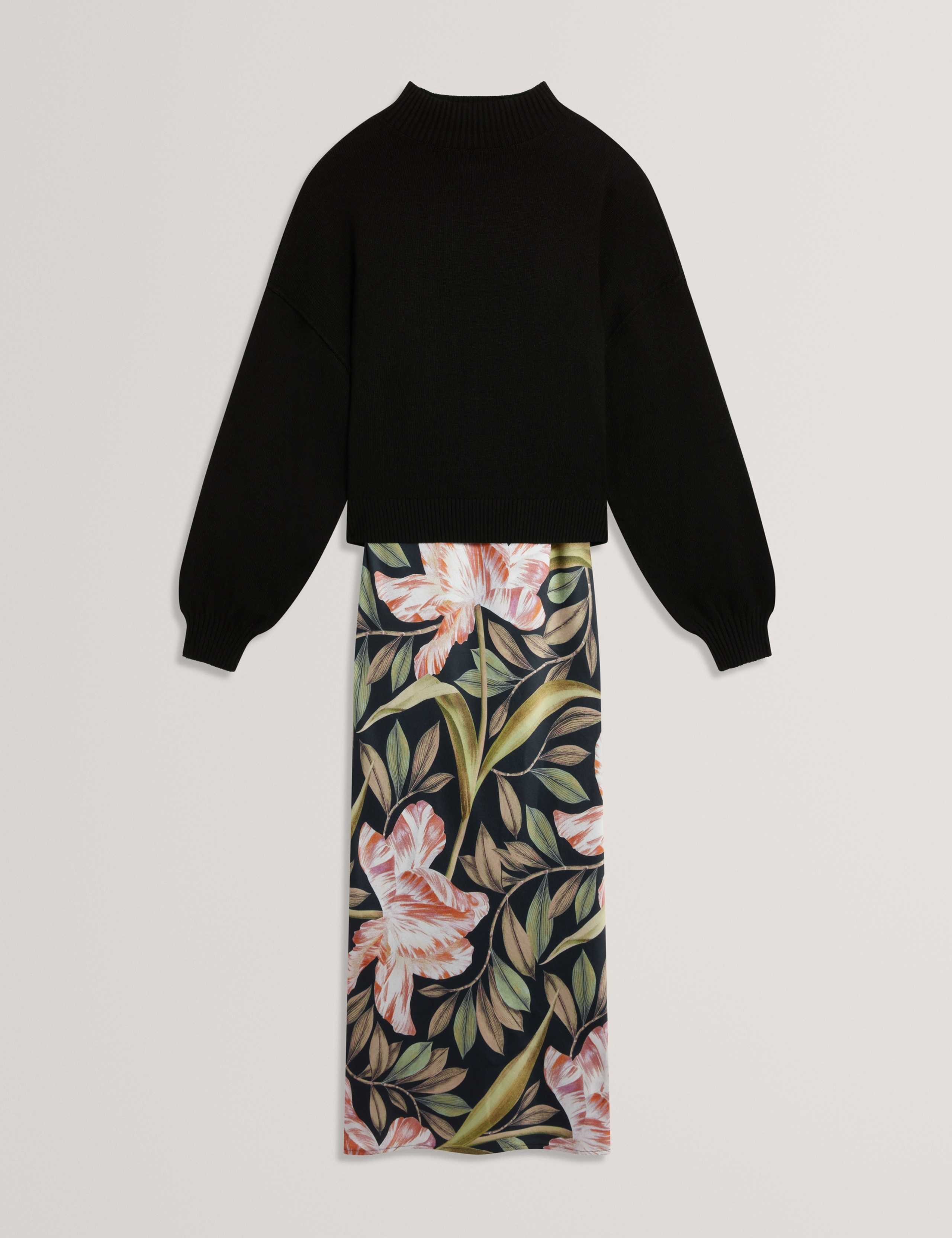 2 in 1 Jumper With Floral Print Slip Dress 2 of 7