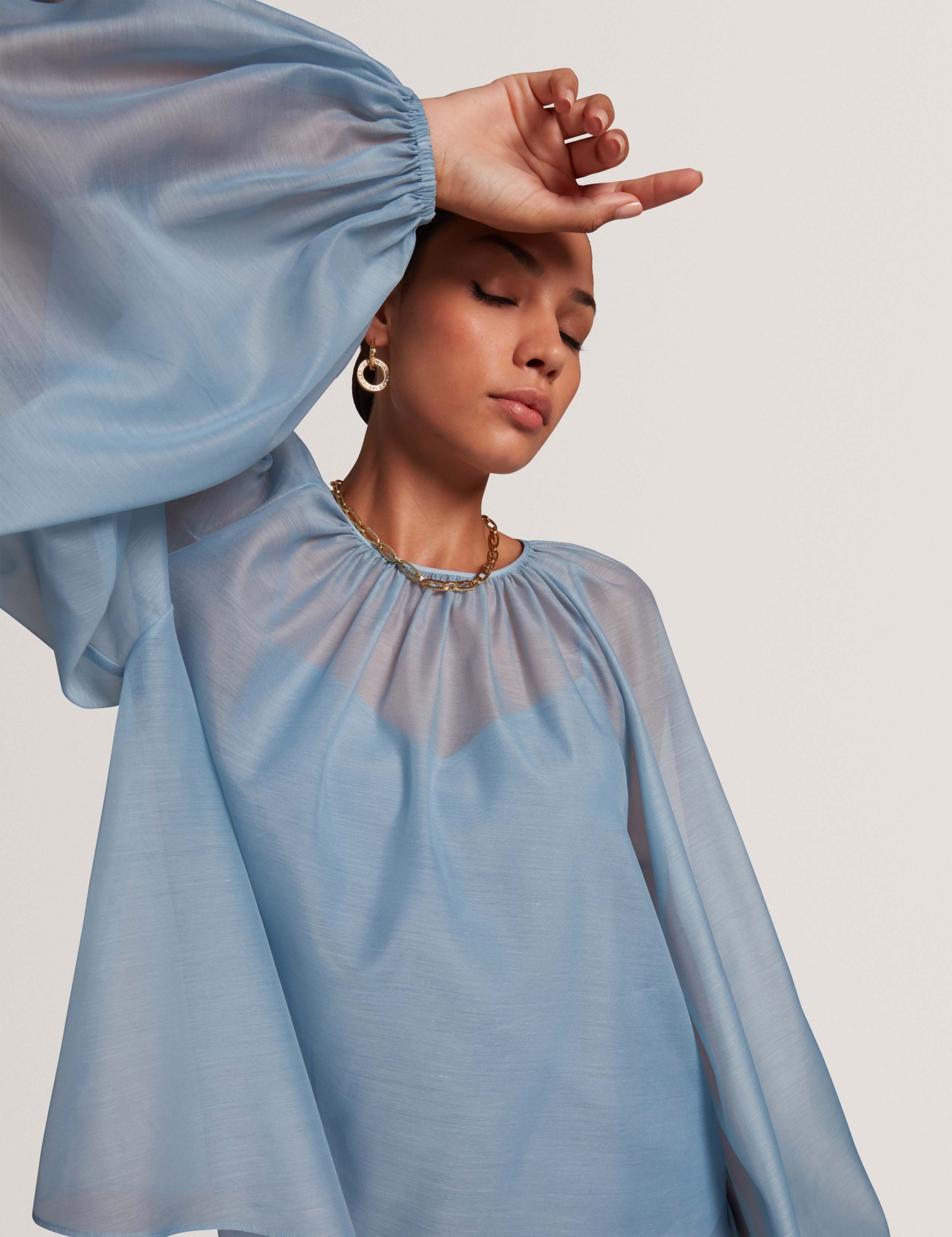 Organza Puff Sleeve Blouse 4 of 7