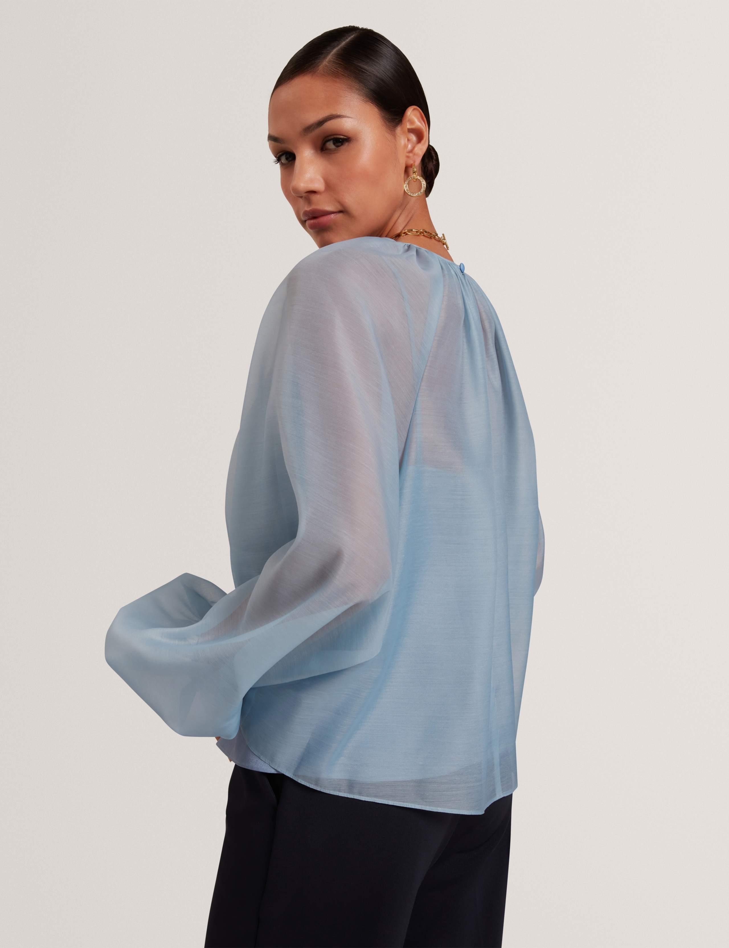 Organza Puff Sleeve Blouse 5 of 7