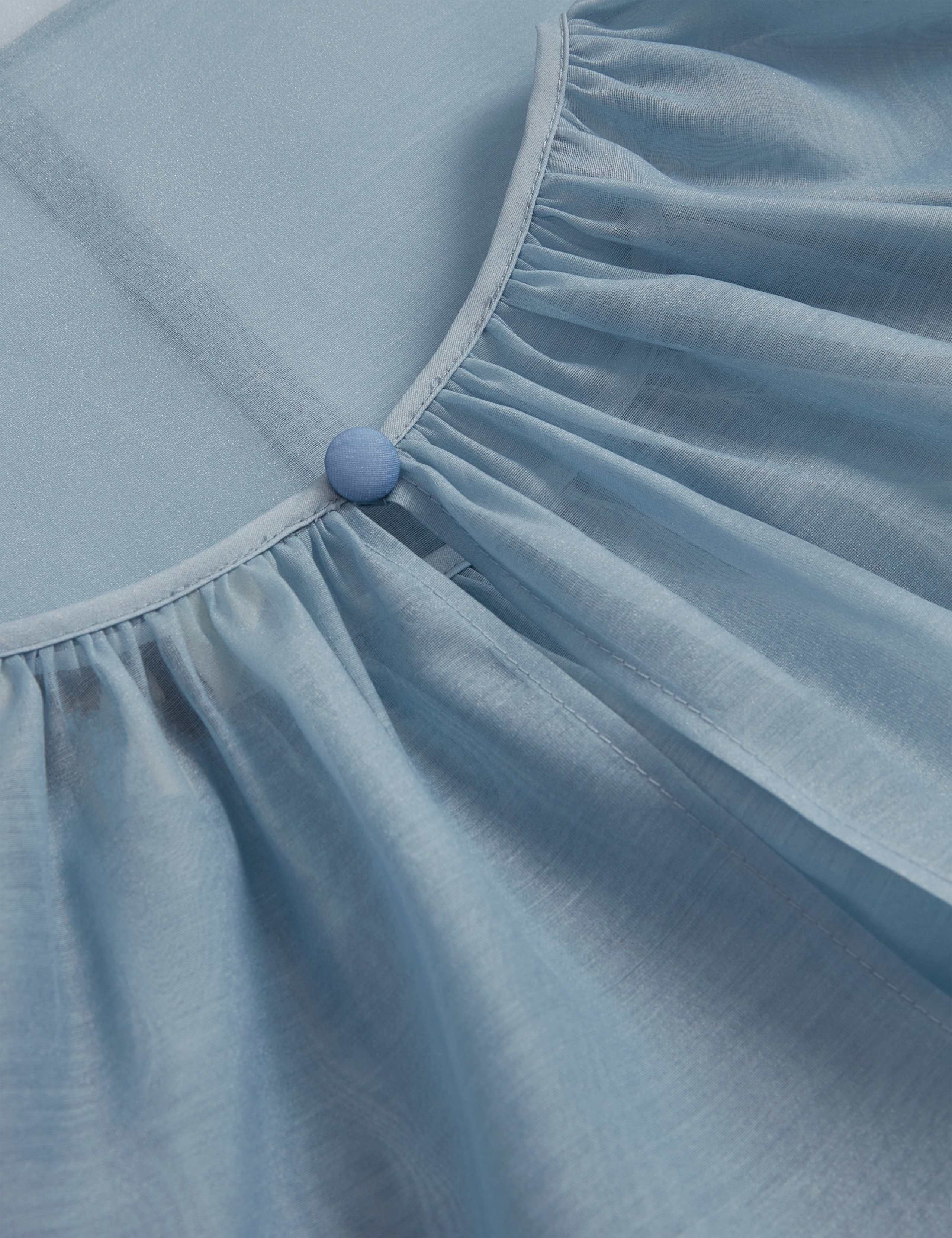 Organza Puff Sleeve Blouse 6 of 7