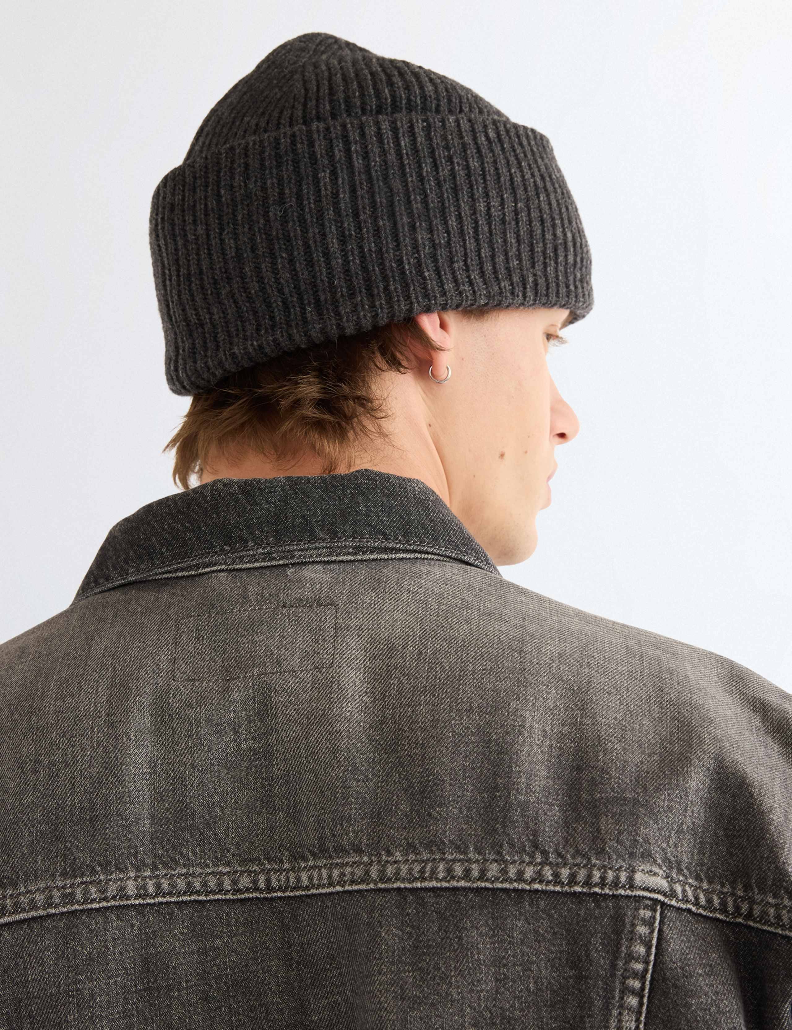Wool Rich Ribbed Beanie Hat 4 of 4