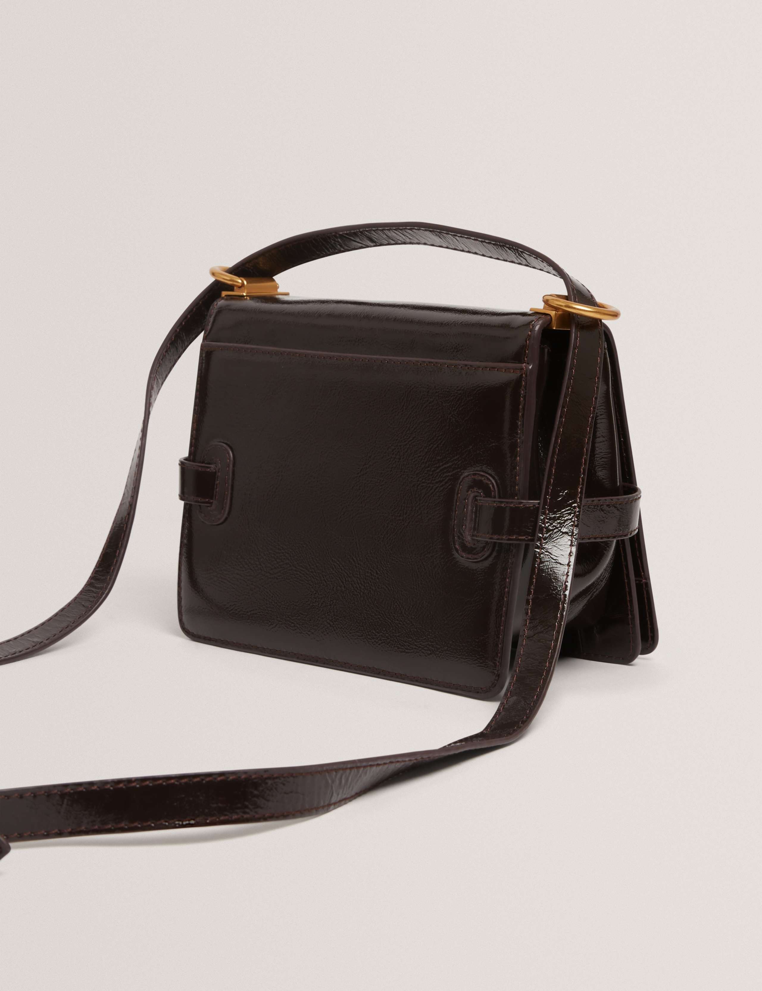 Leather Patent Finish Cross Body Bag 4 of 5
