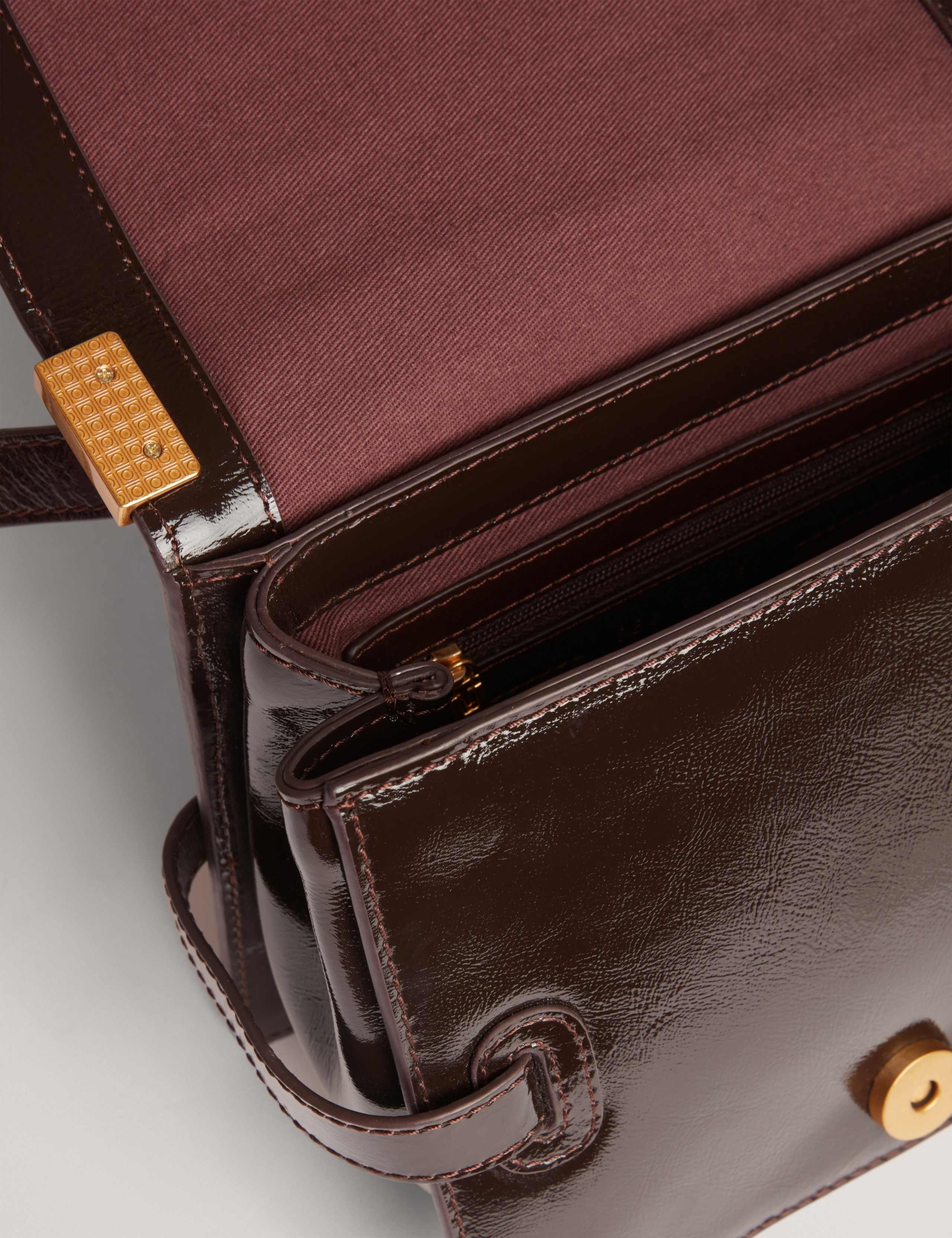 Leather Patent Finish Cross Body Bag 5 of 5