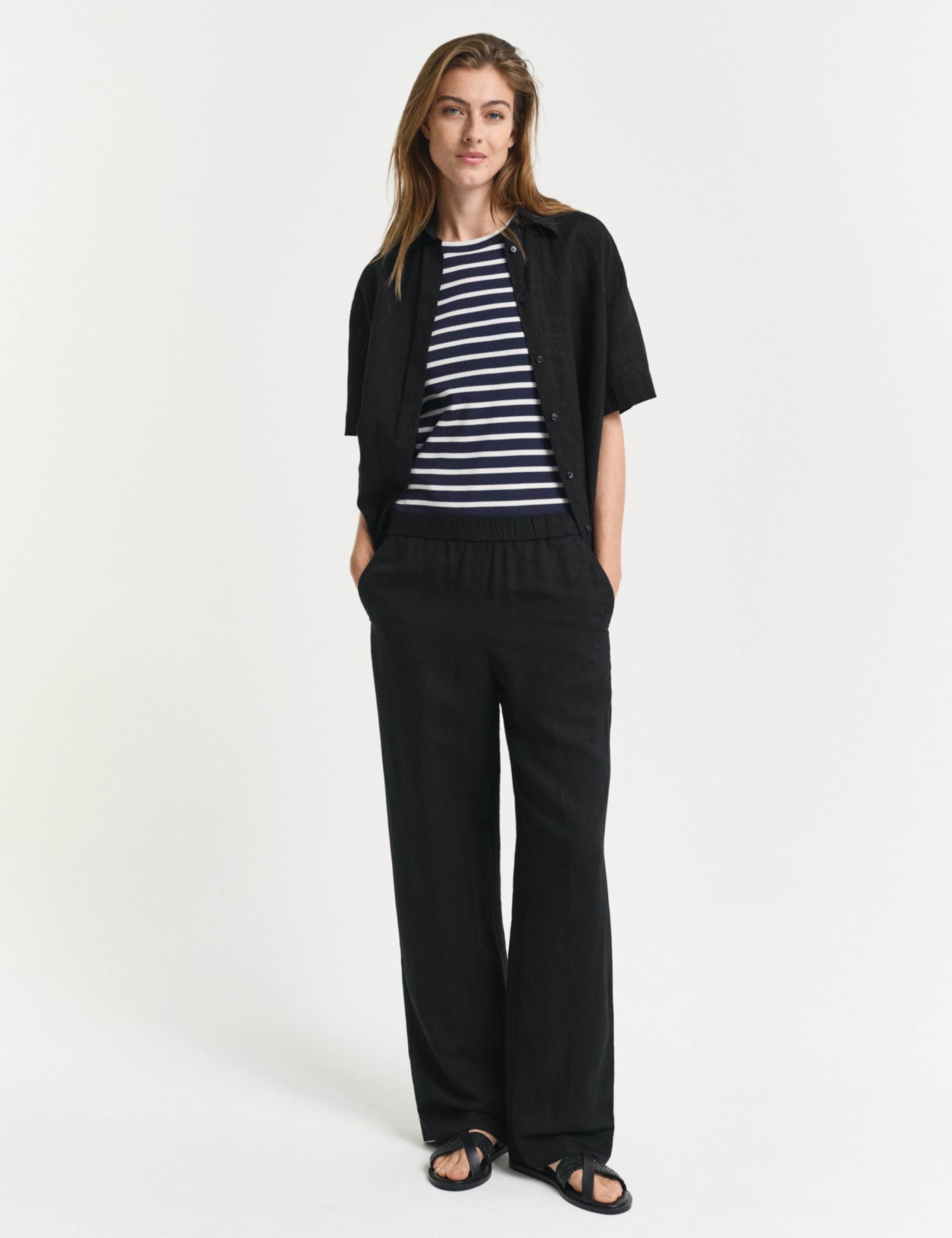 Linen Blend Straight Leg Pants 4 of 5