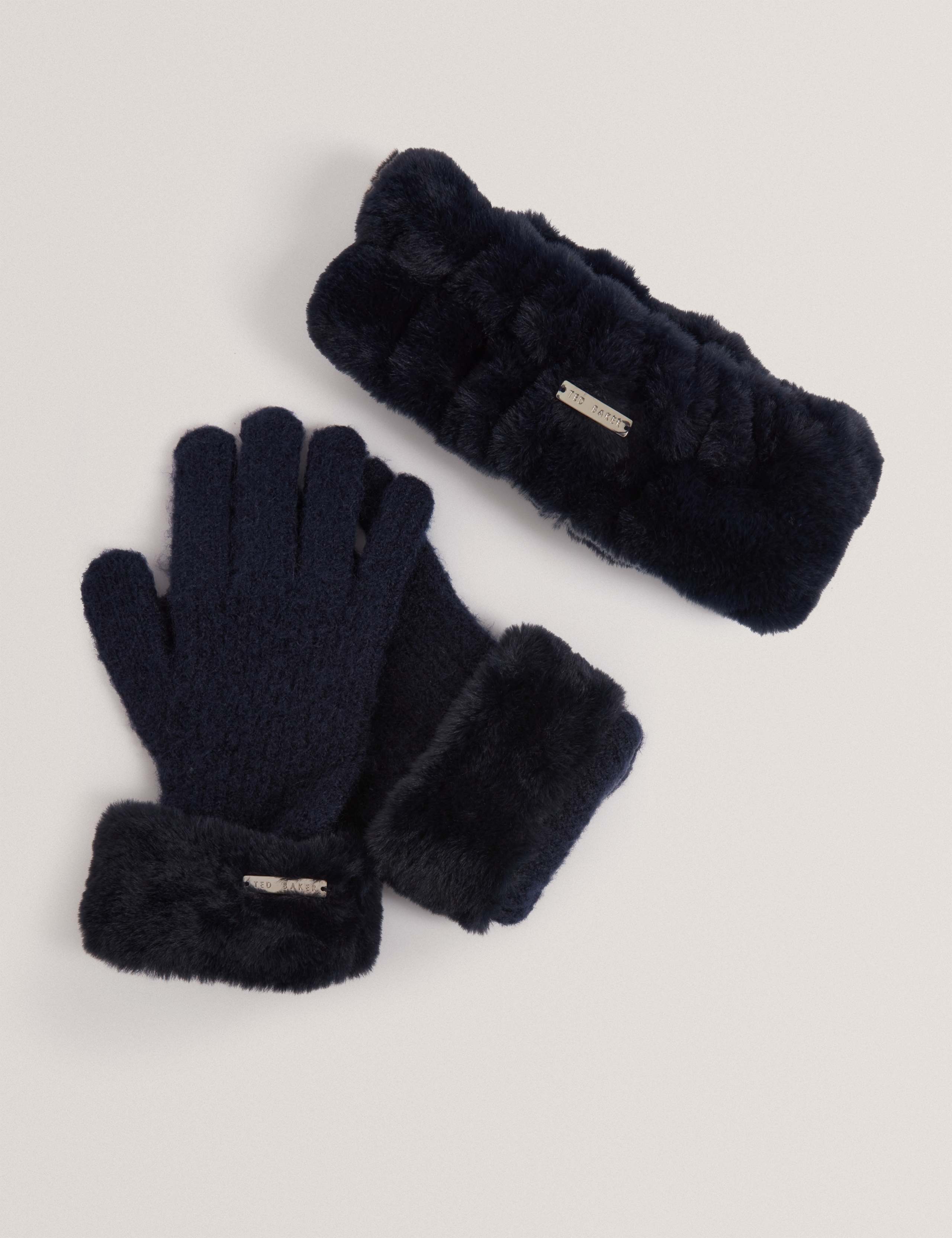 Faux Fur Headband & Gloves 4 of 4